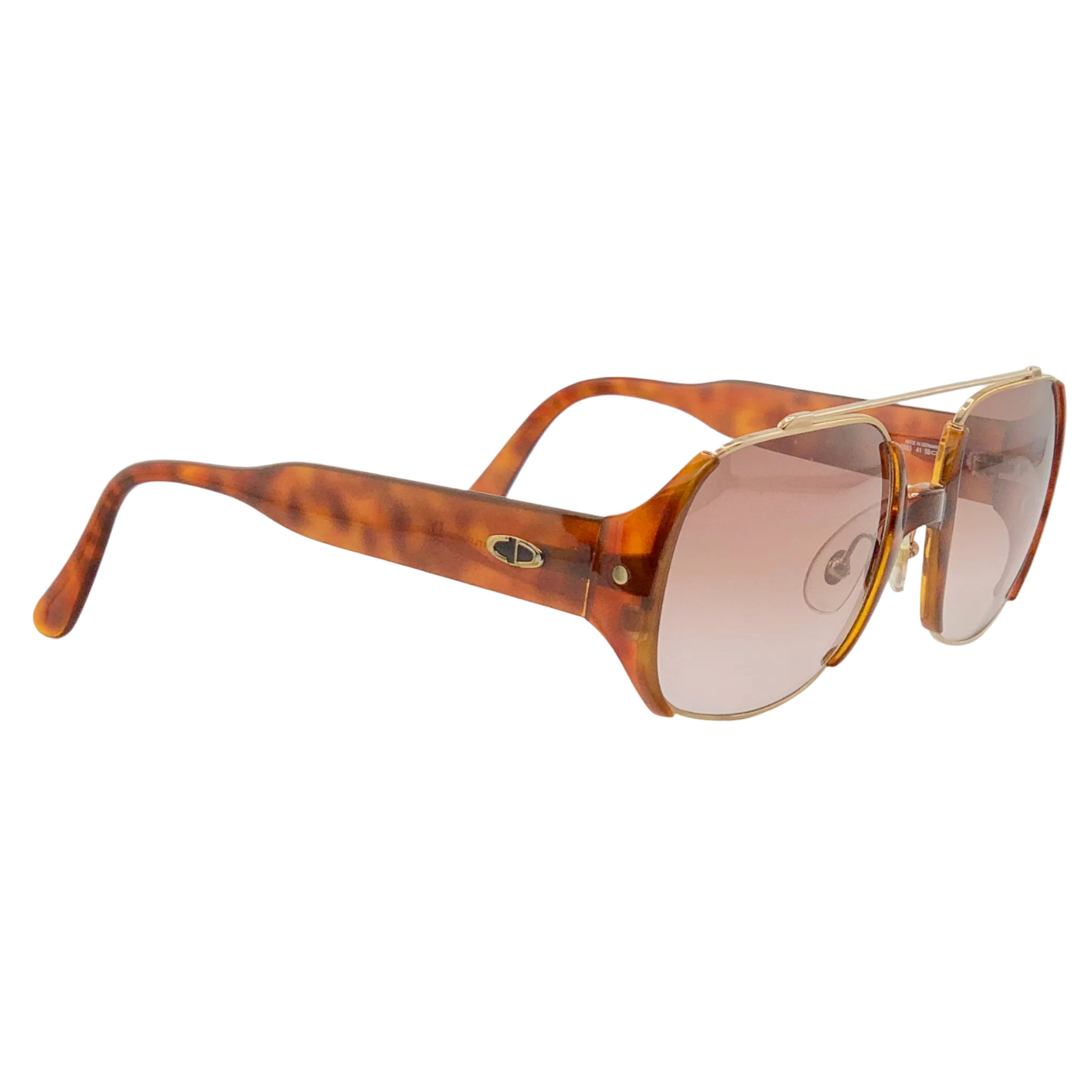 Authentic Christian Dior Round 2563 41 sunglasses for women, never before worn or sold, in Tort/Gold frame and Brown lens, made in Austria