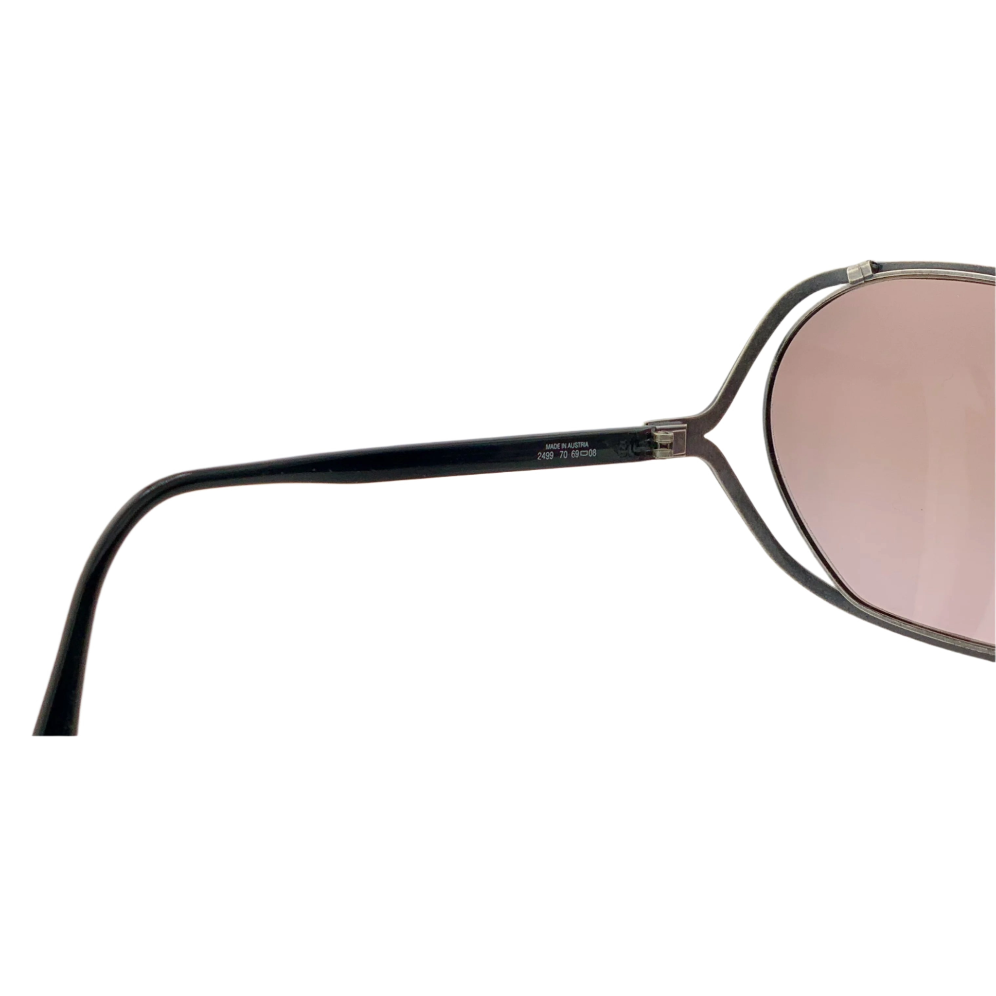 Superb condition, never before worn or sold, authentic and original vintage Christian Dior Square 2499 70 sunglasses for women, made in Austria with rhodium/black frame and brown lens