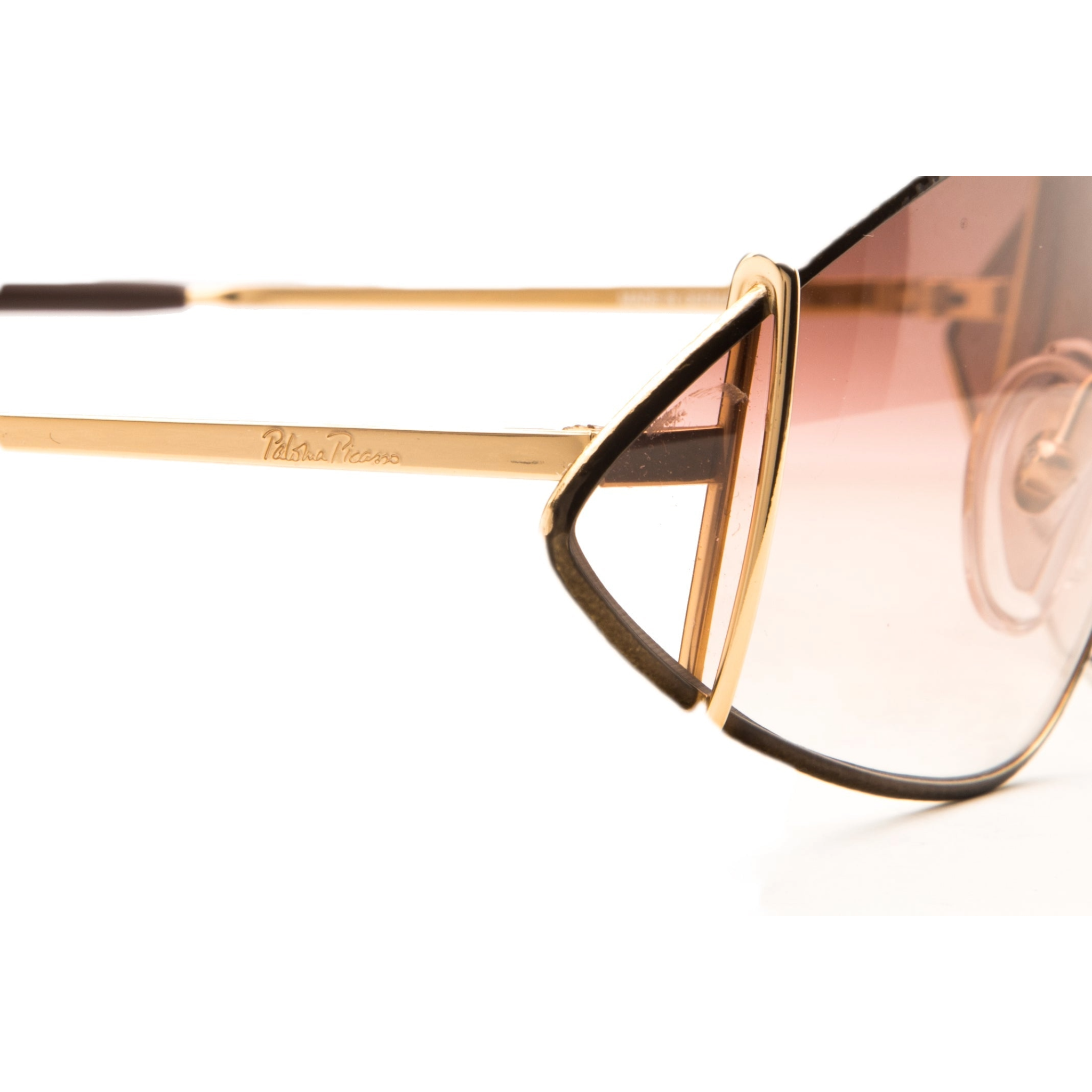Paloma Picasso Visor 3728 in sleek black design with tinted lenses