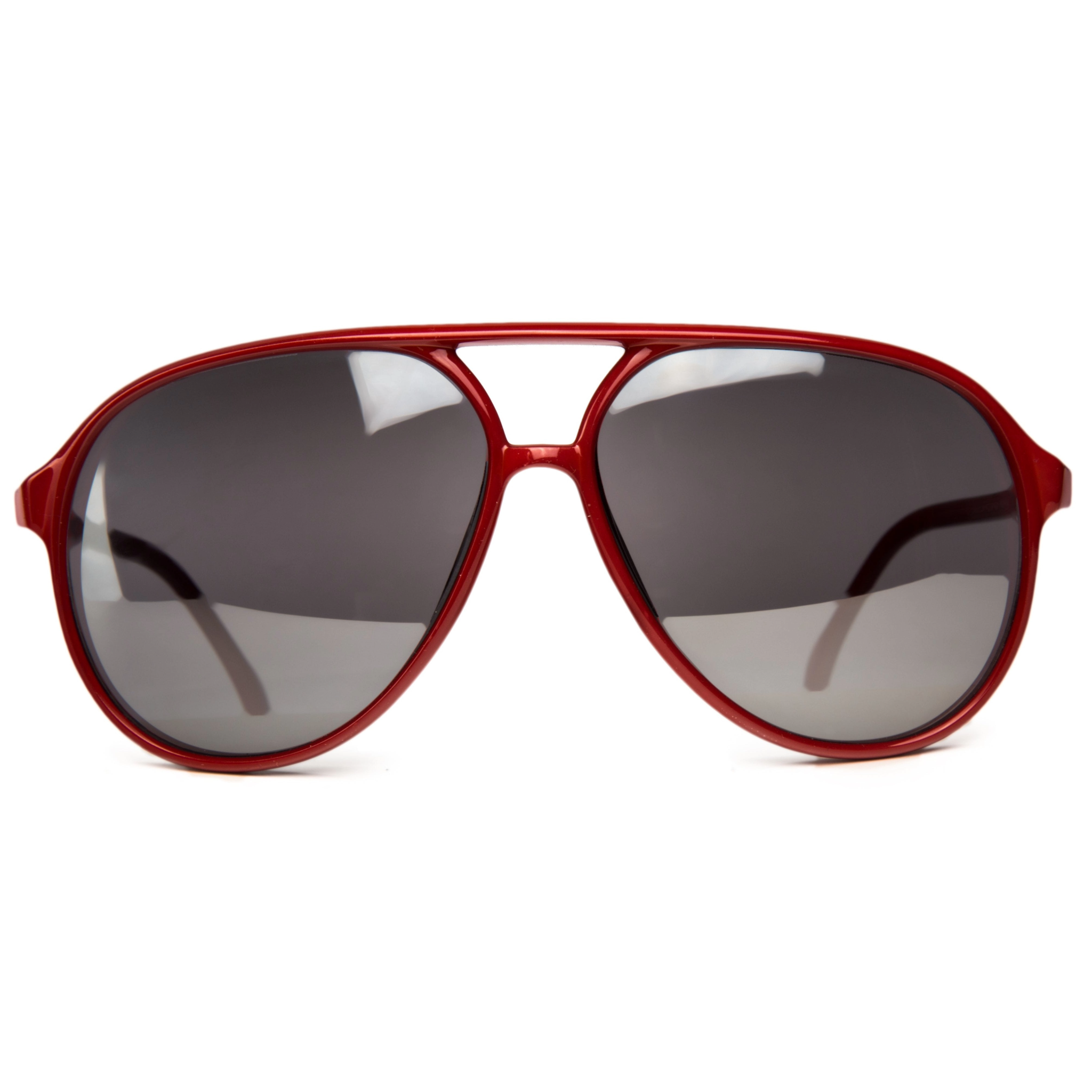 Vintage red Carrera Aviator 5242 sunglasses with mirrored lenses