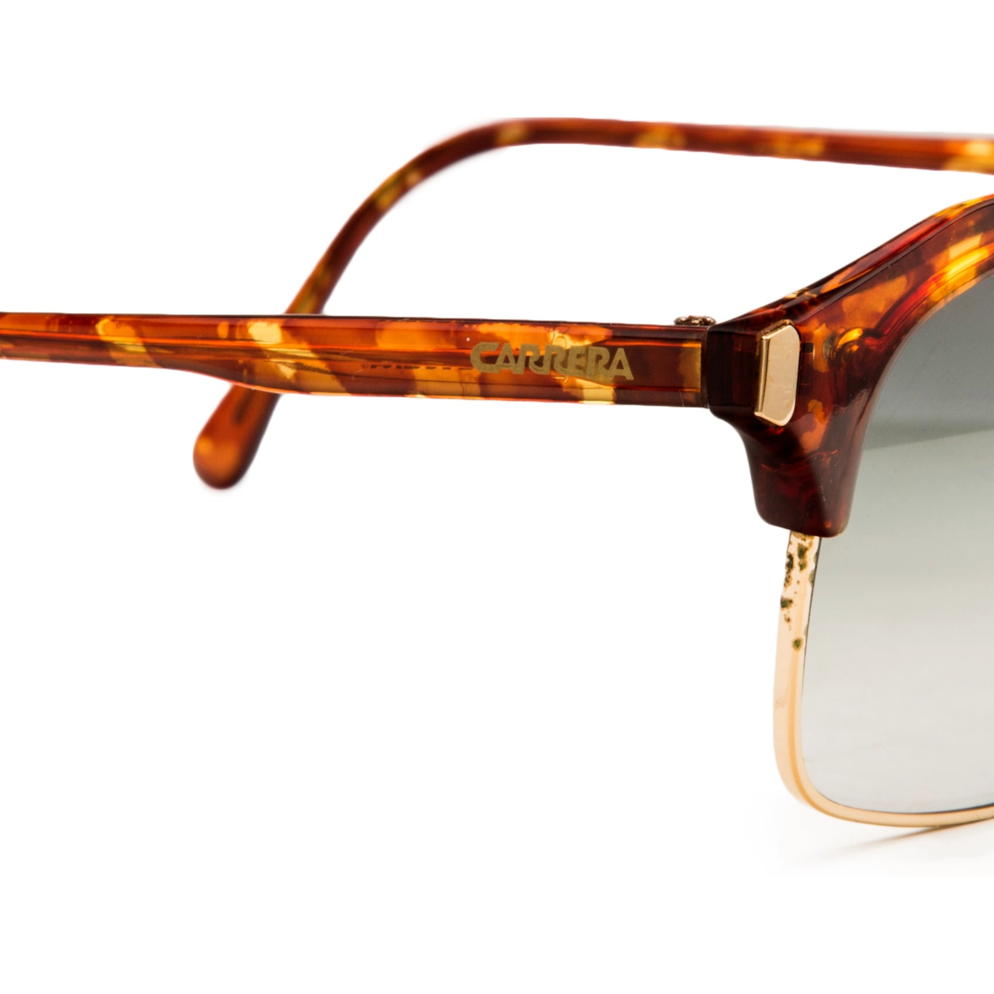 Original Carrera Clubmaster 5479 sunglasses, never before worn or sold, featuring a tortoiseshell frame and black lenses with 100% UV protection
