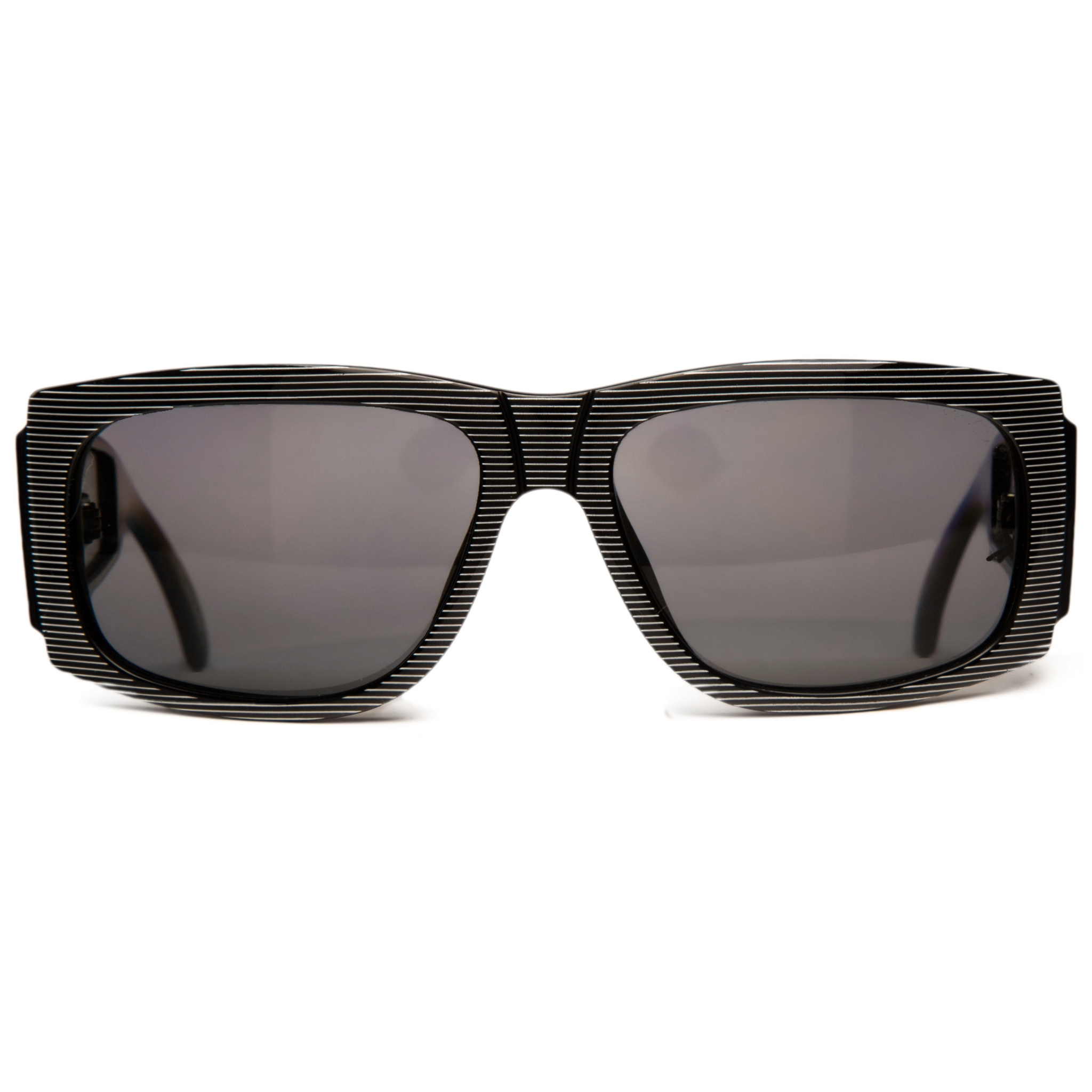 Vintage Playboy Flat Brow 467097 sunglasses in Matte Black with Grey lenses