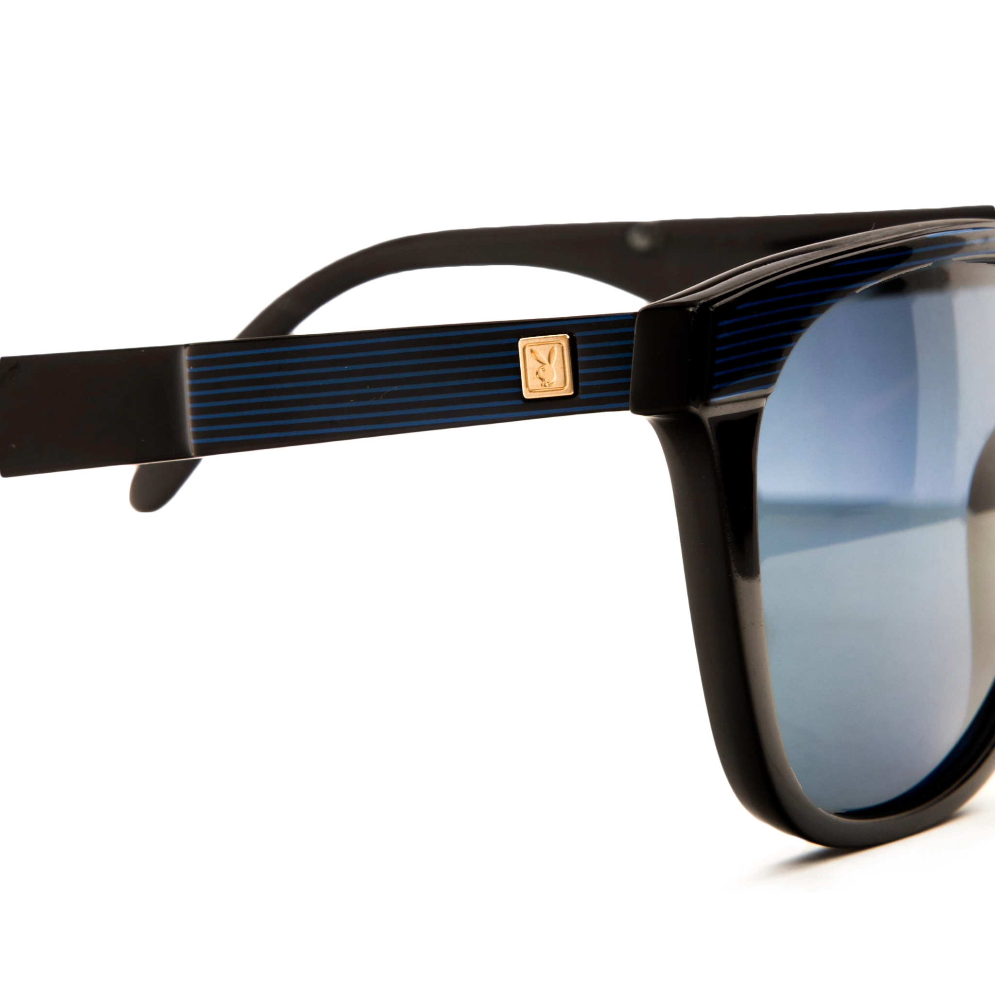 Black Playboy Wayfarer 467395 sunglasses with polarized lenses and sleek design