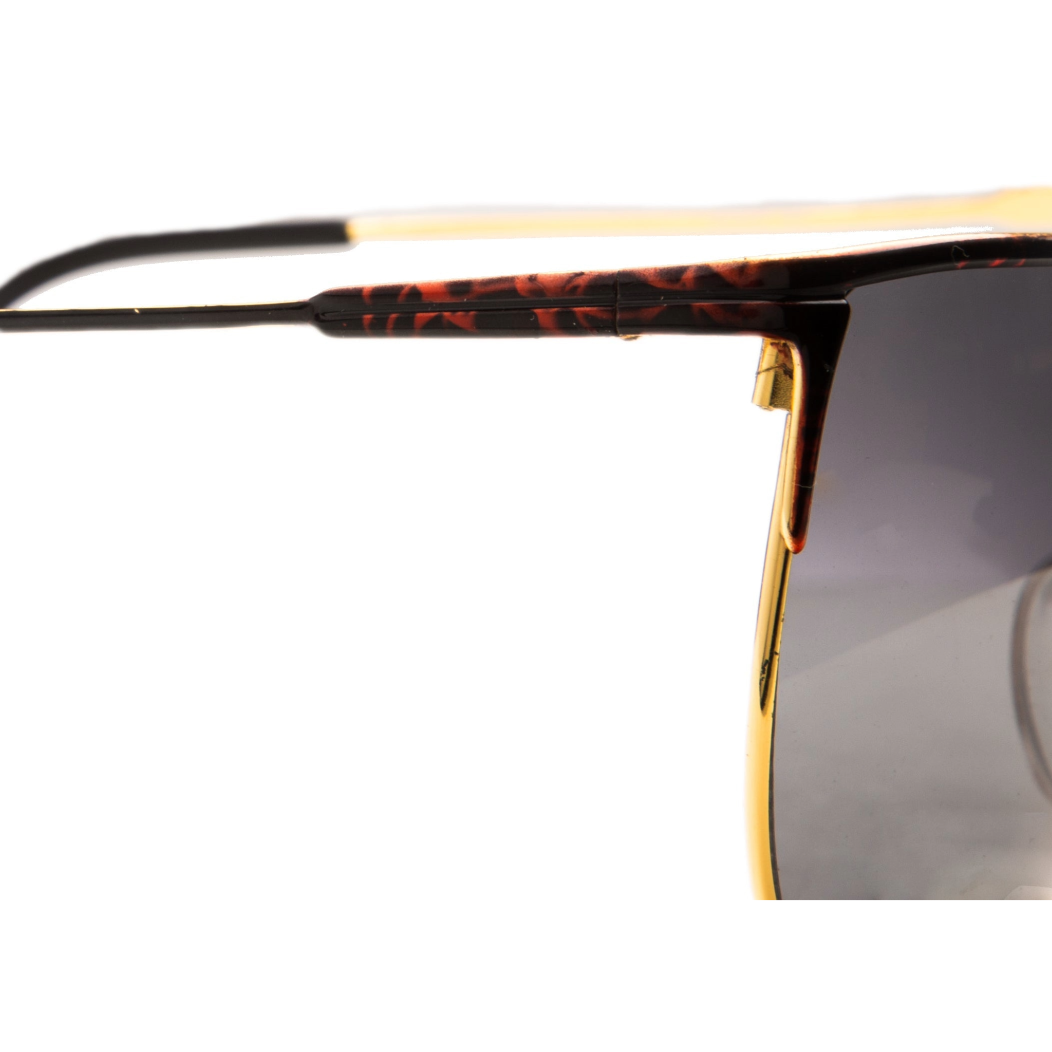 Black and white Missoni Cat Eye 313578 sunglasses with gold accents