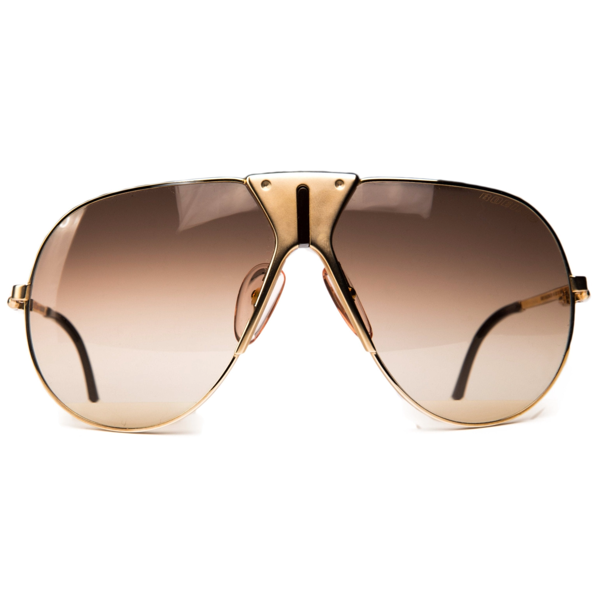 Vintage Boeing Aviator 5701 sunglasses for men and women in gold frame and brown lenses with 100% UV protection