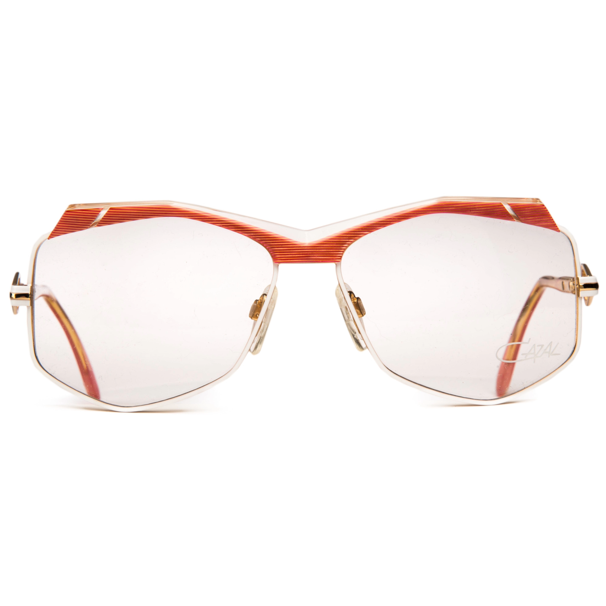 Vintage Cazal Round 230 sunglasses in gold combination frame for women