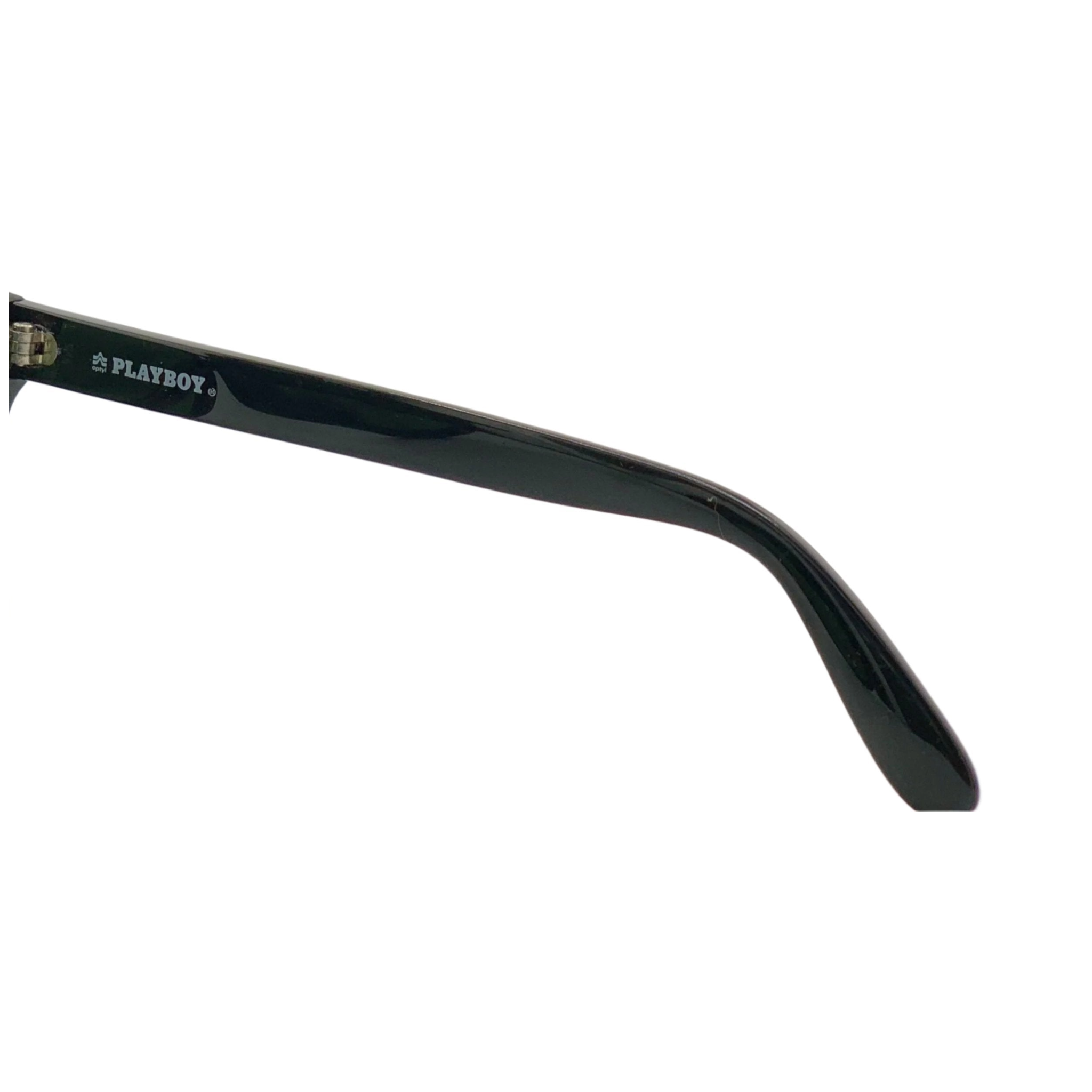 Vintage green and black Playboy Round 4671 94 sunglasses for men and women, made in Germany, with green lenses in superb condition and never worn