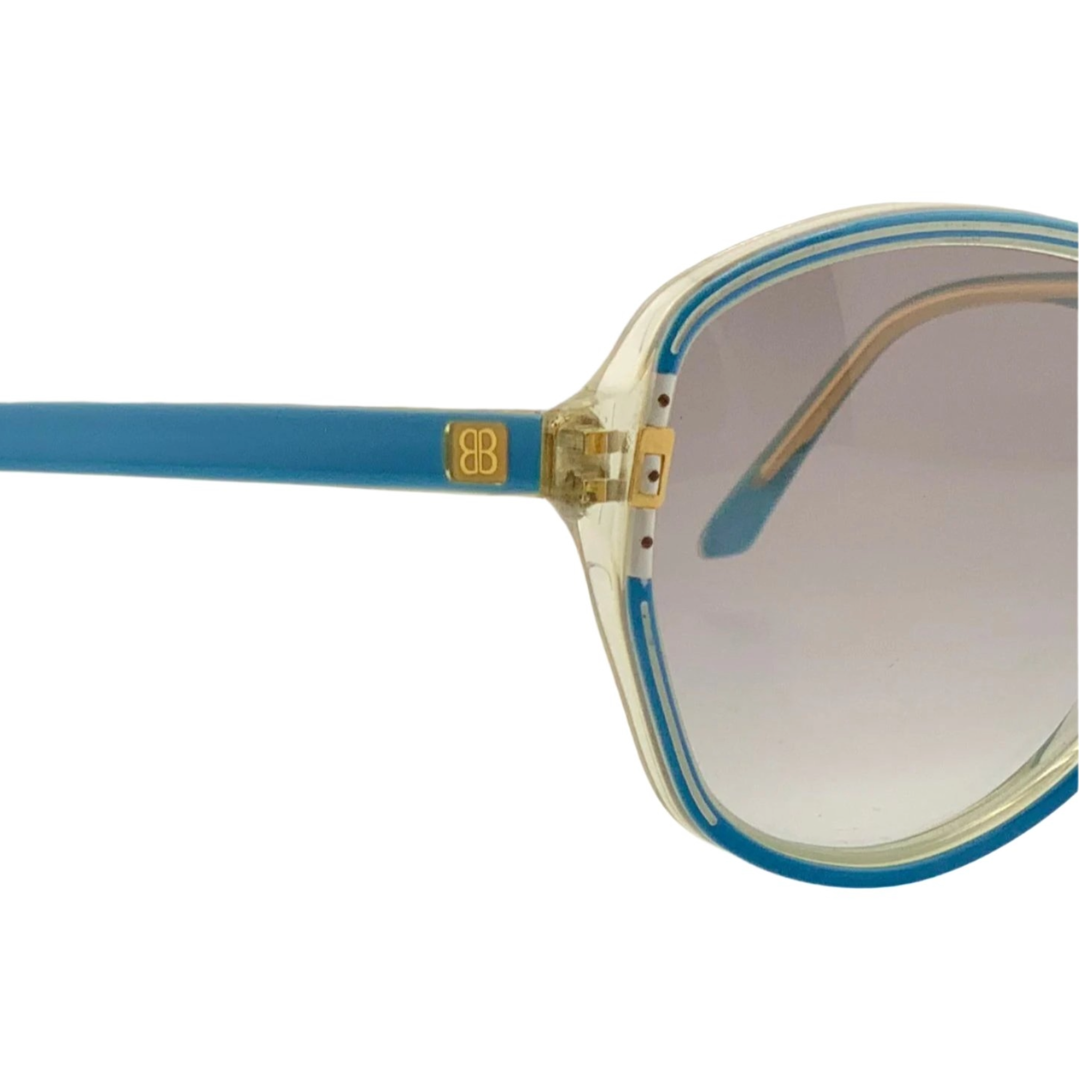 Black round sunglasses with silver logo detail by Balenciaga