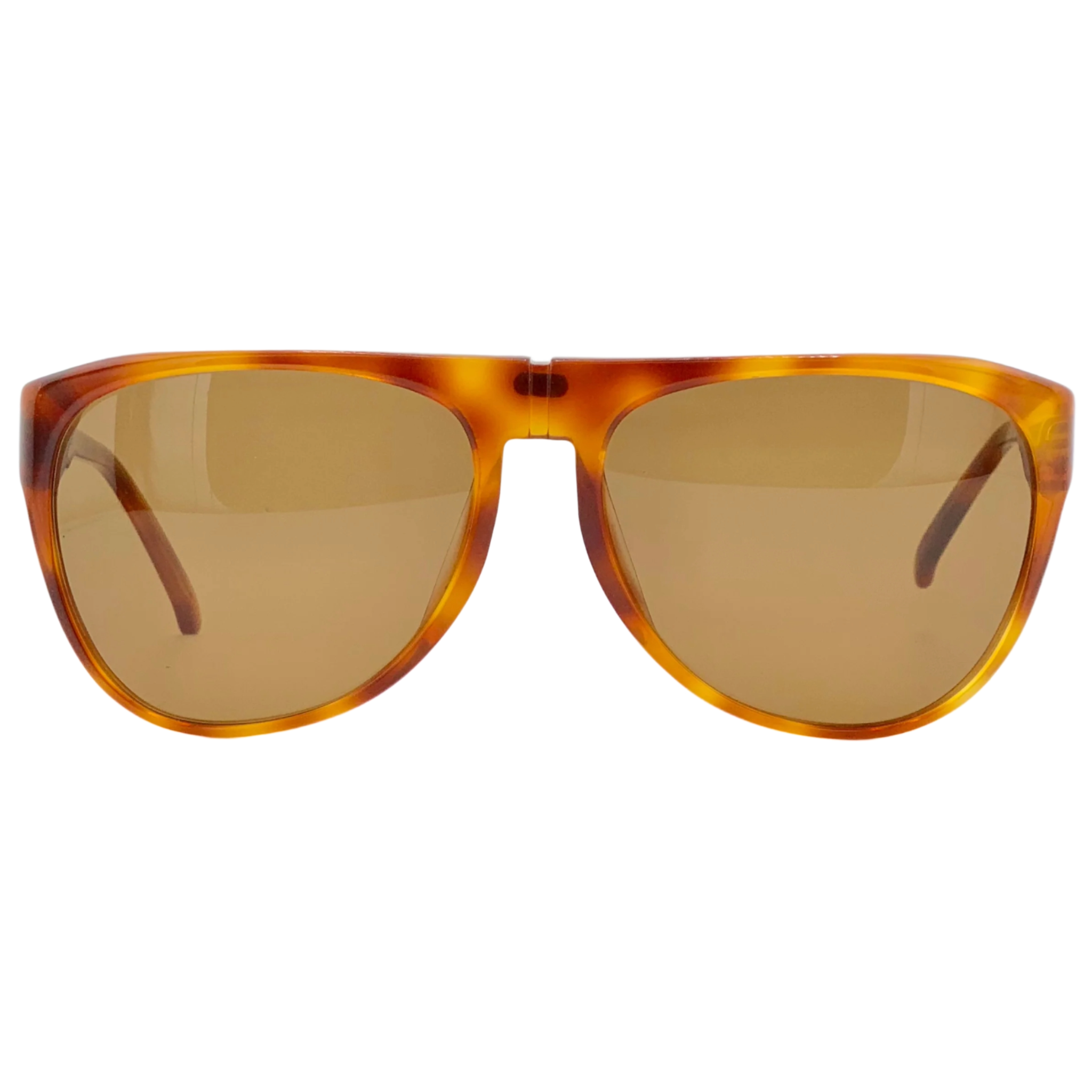 Vintage Safilo aviator sunglasses in tort frame with brown lenses