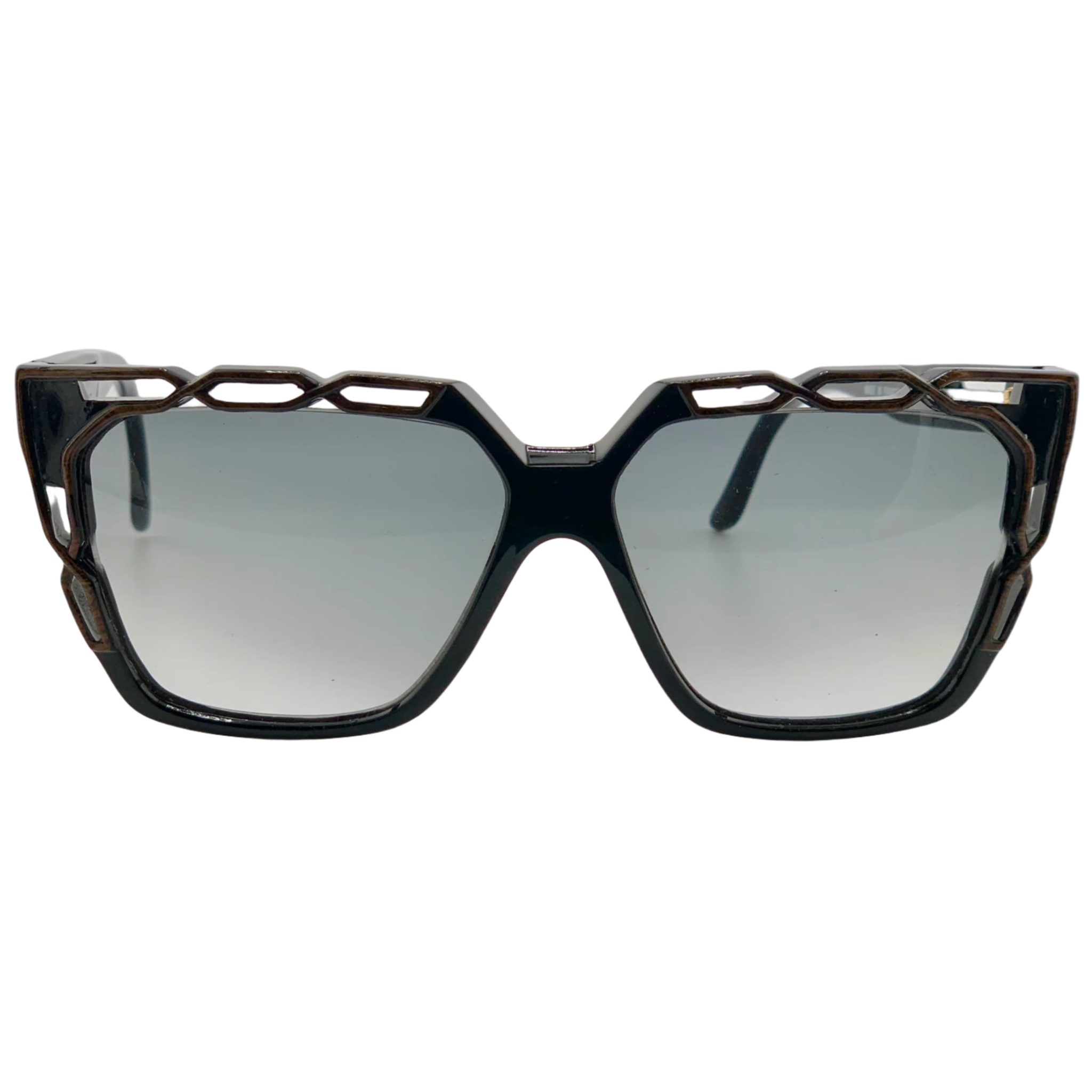 Vintage black Ted Lapidus Square TL26 01 sunglasses for men and women, made in France with grey lenses, in superb unworn condition, selling an original