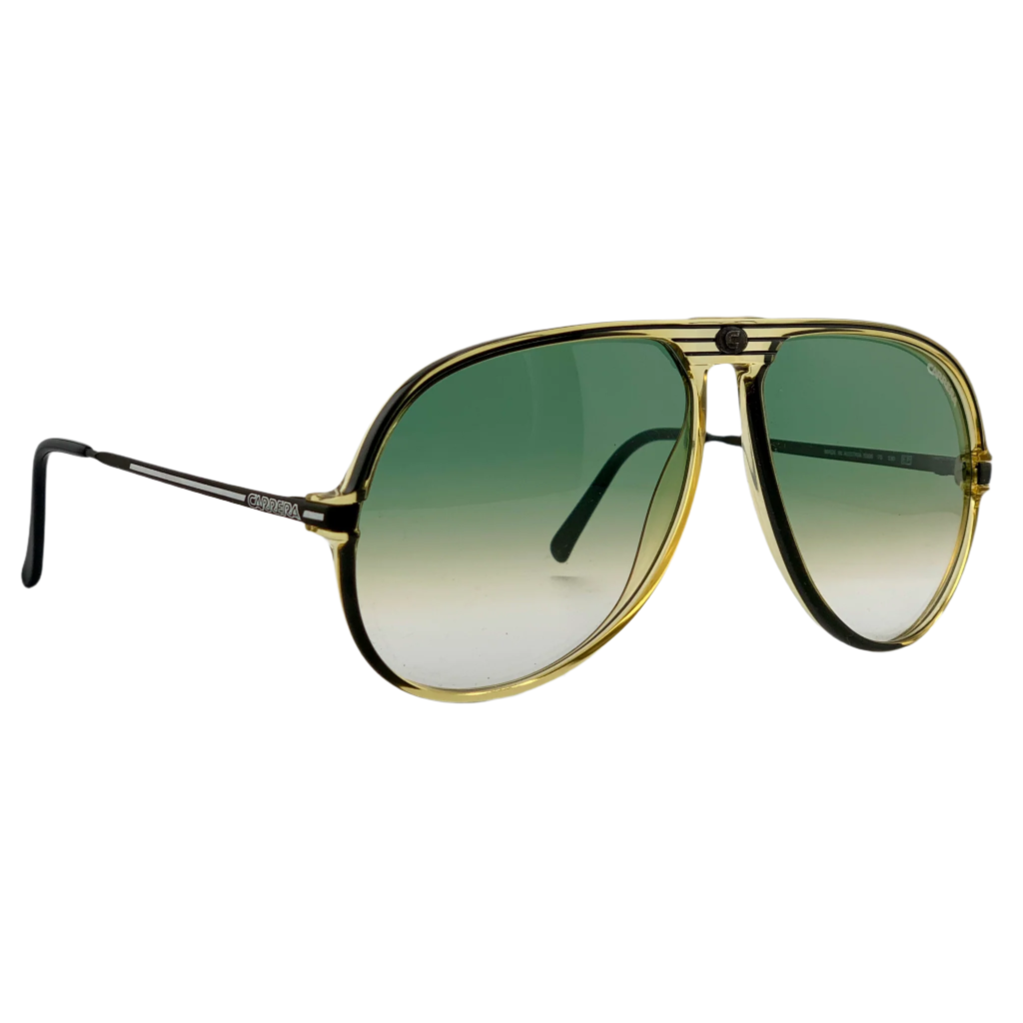 Black and gold Carrera Aviator 5586 70 sunglasses with gradient lenses
