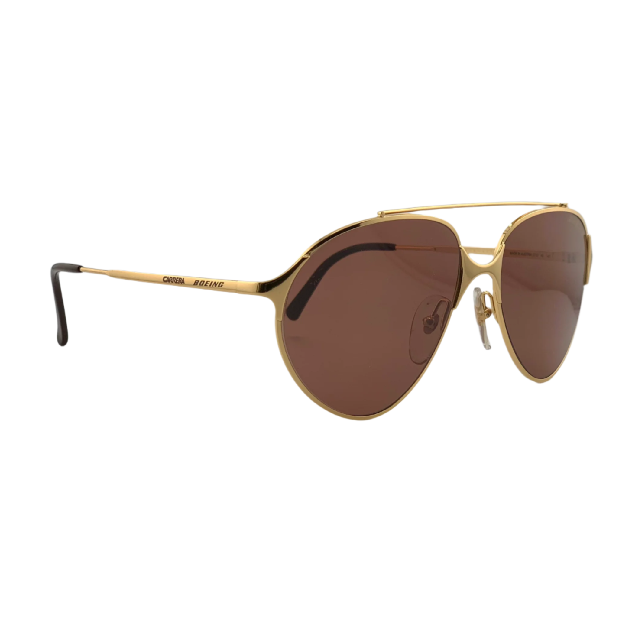 Gold framed Boeing Aviator 5710 40 sunglasses with brown lenses