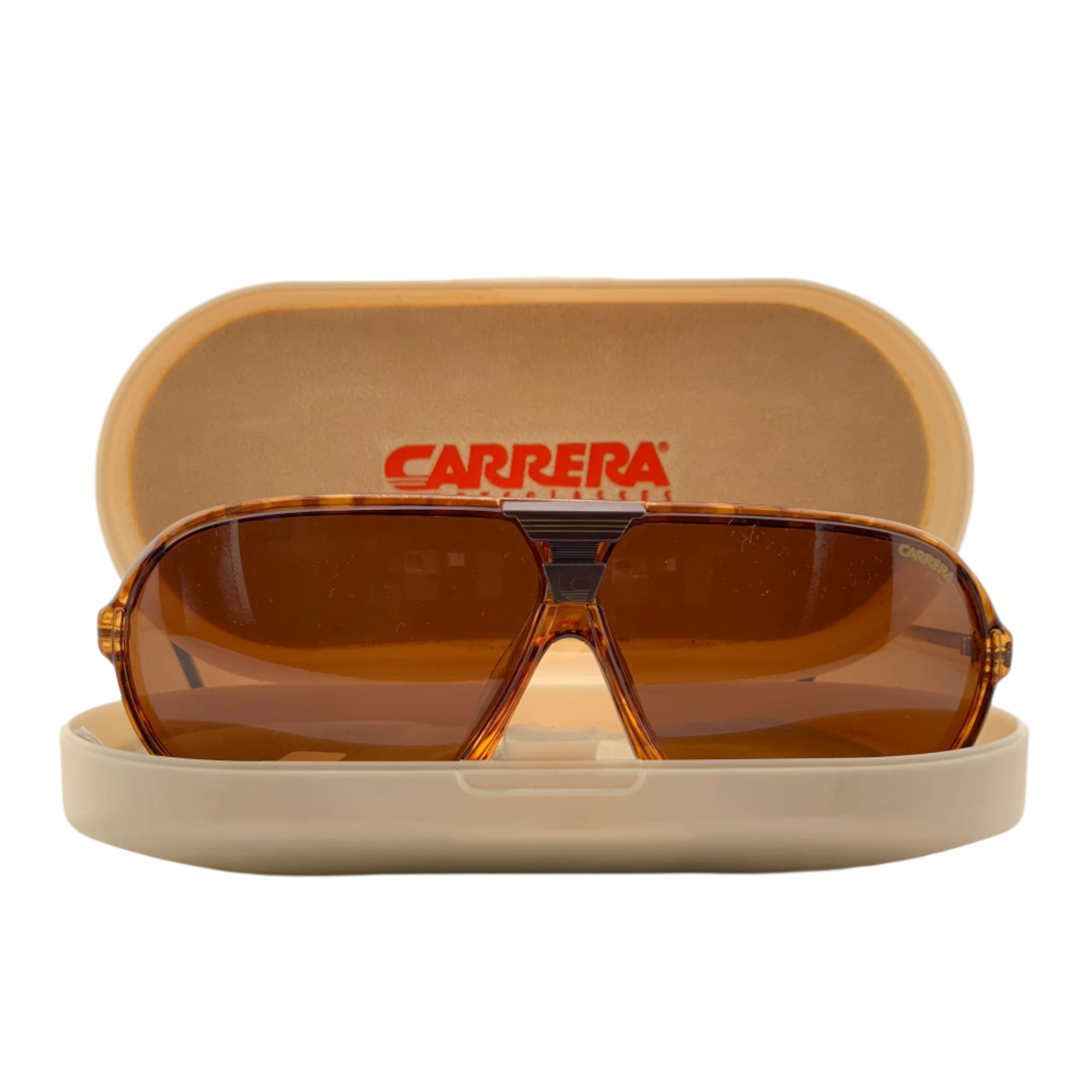 Authentic vintage Carrera Aviator 5416 11 sunglasses with brown frame and lenses, made in Austria and 100% UV protection