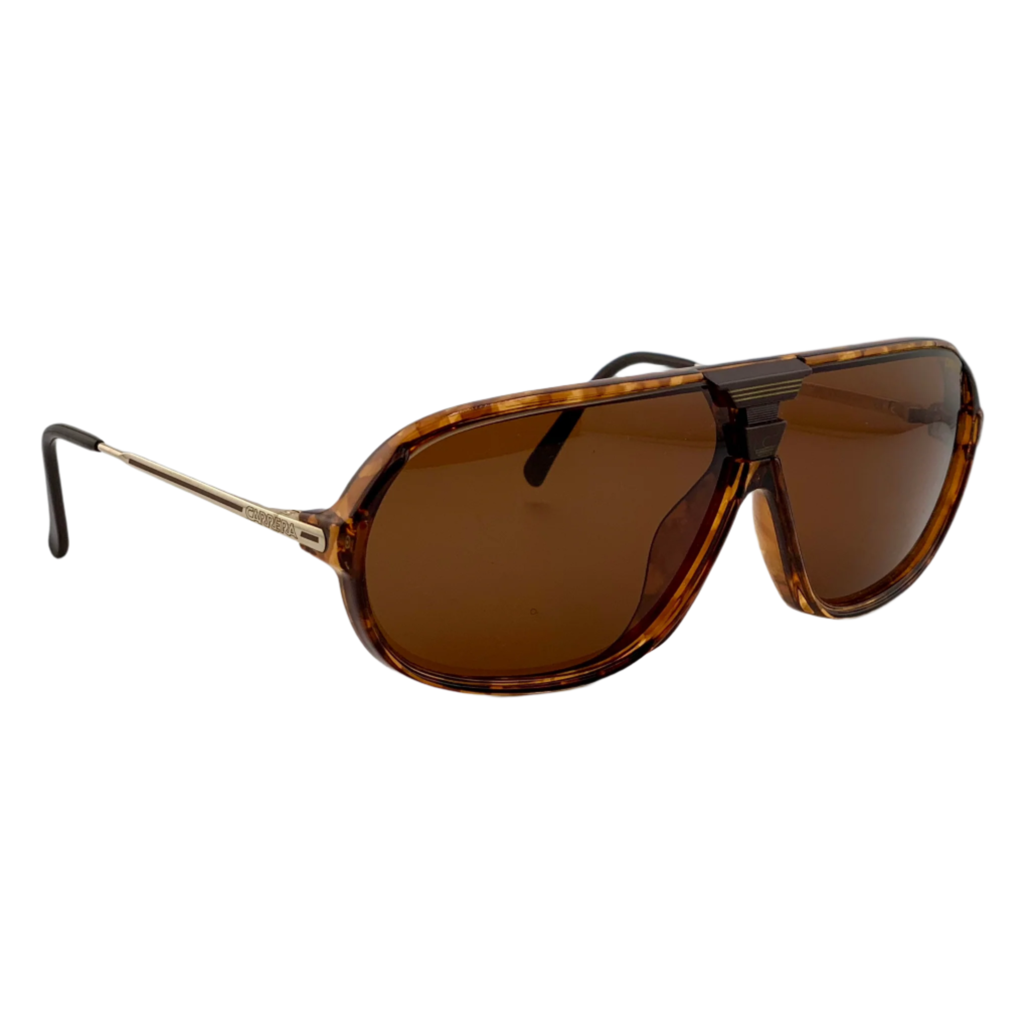 Authentic Carrera Aviator 5416 11 vintage sunglasses in brown frame and lenses, made in Austria