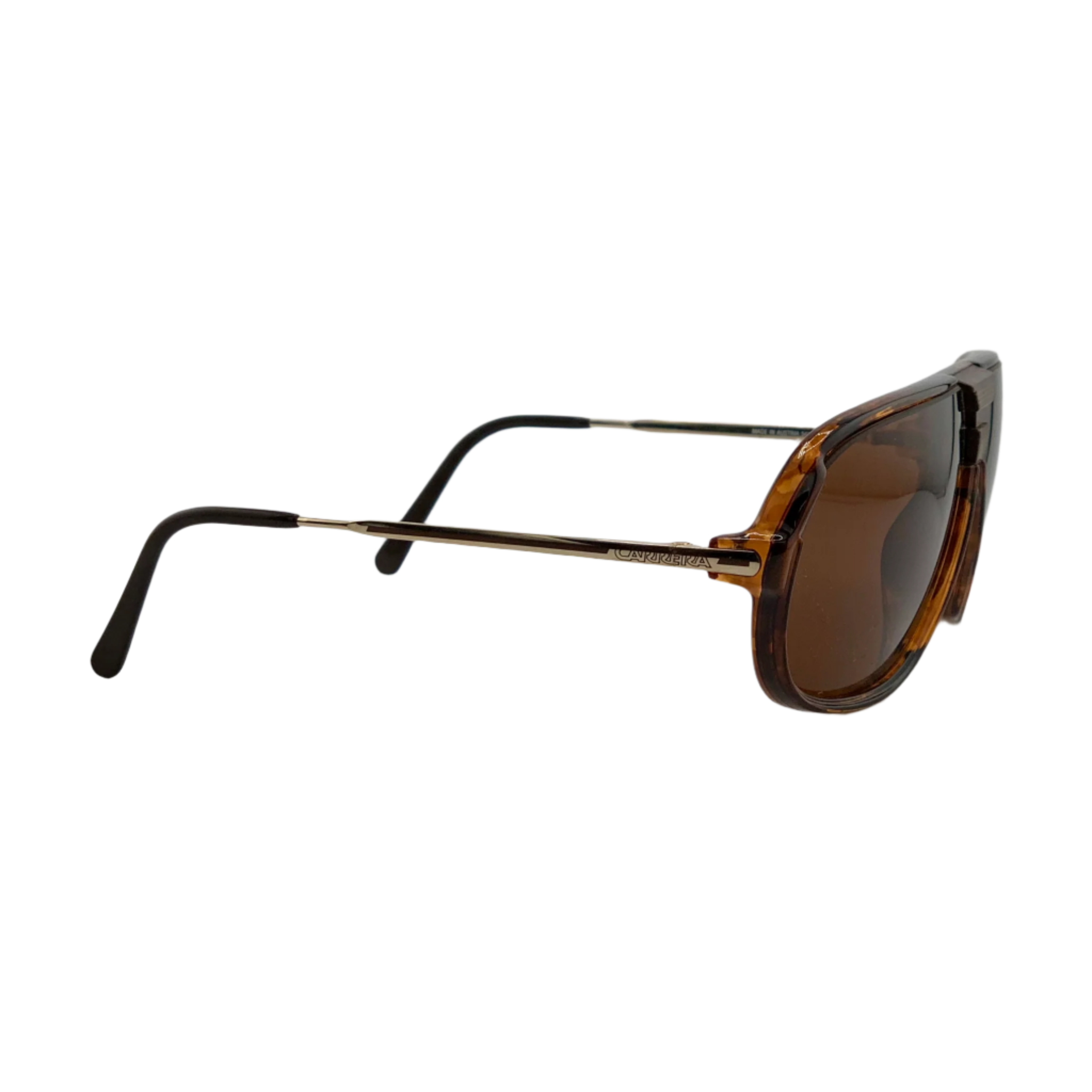 Brown-framed Carrera Aviator 5416 11 sunglasses with brown lenses, 100% UV protection, and Austrian made