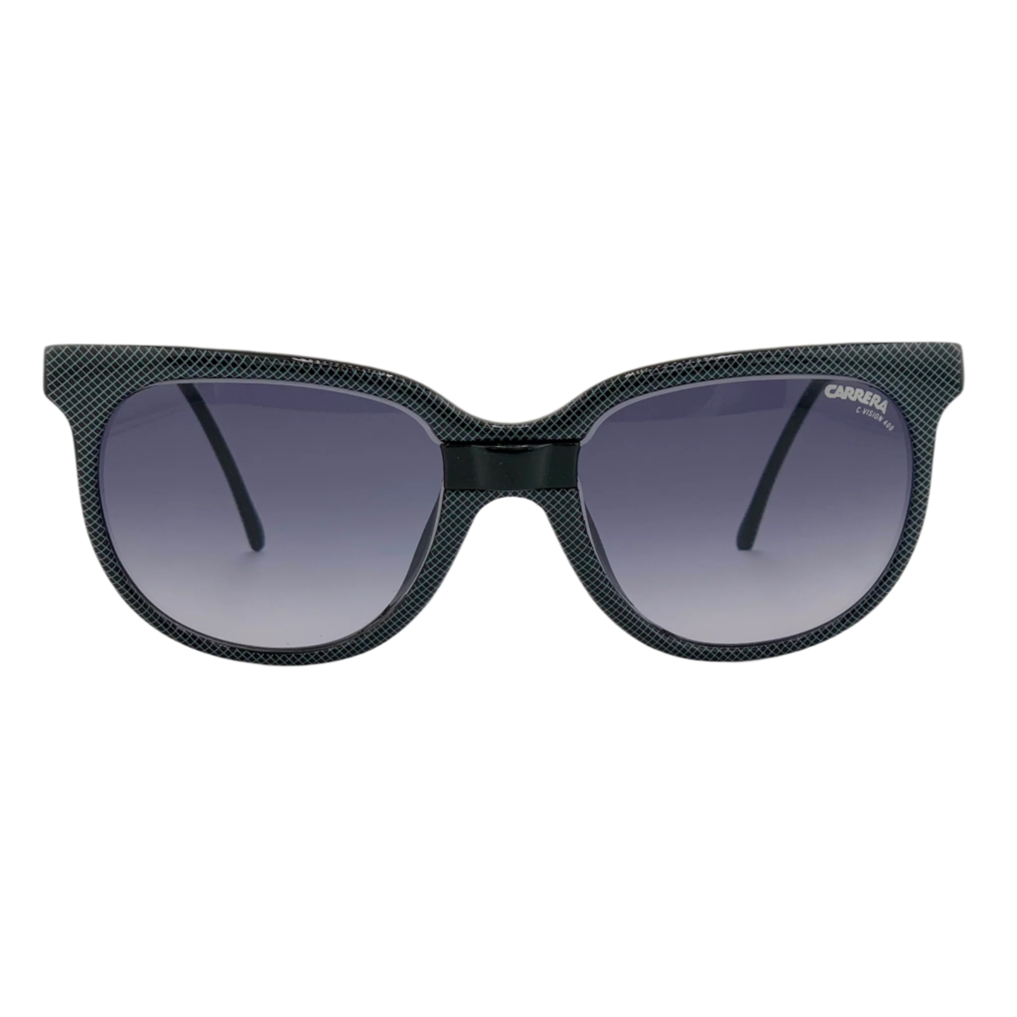 Vintage Carrera Round 5426 91 Aviator sunglasses in black frame and purple lens