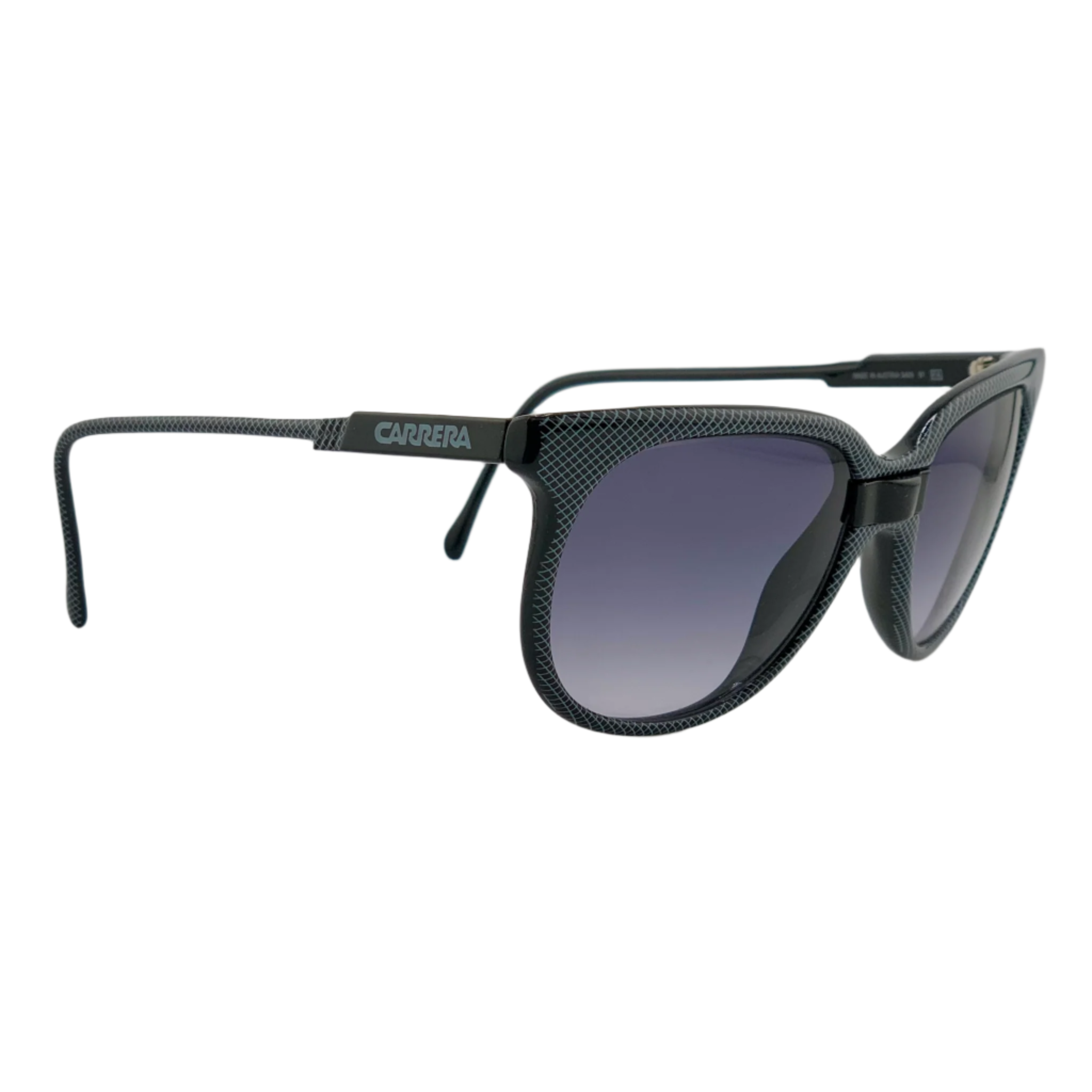 Original Carrera Round 5426 91 Aviator sunglasses with black frame and purple lens