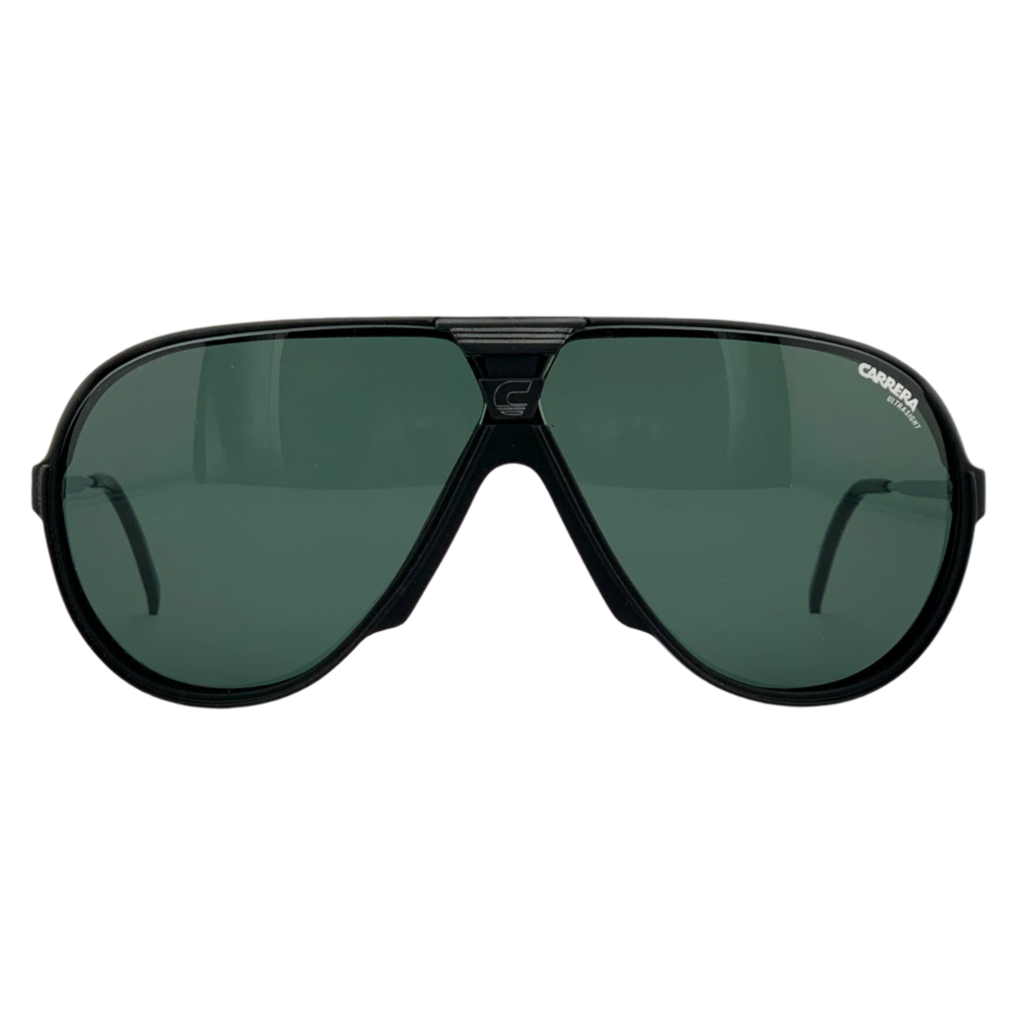 Vintage black Carrera Aviator 5593A 90 sunglasses for men and women with green lenses and 100% UV protection
