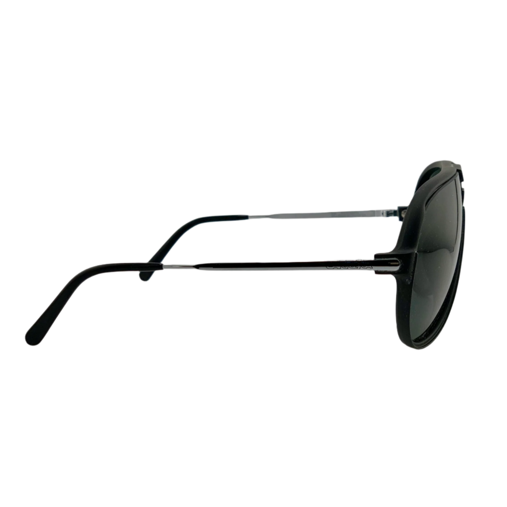 Carrera Aviator 5593A 90 sunglasses: vintage, black frame, green lenses, 100% UV protection, made in Austria