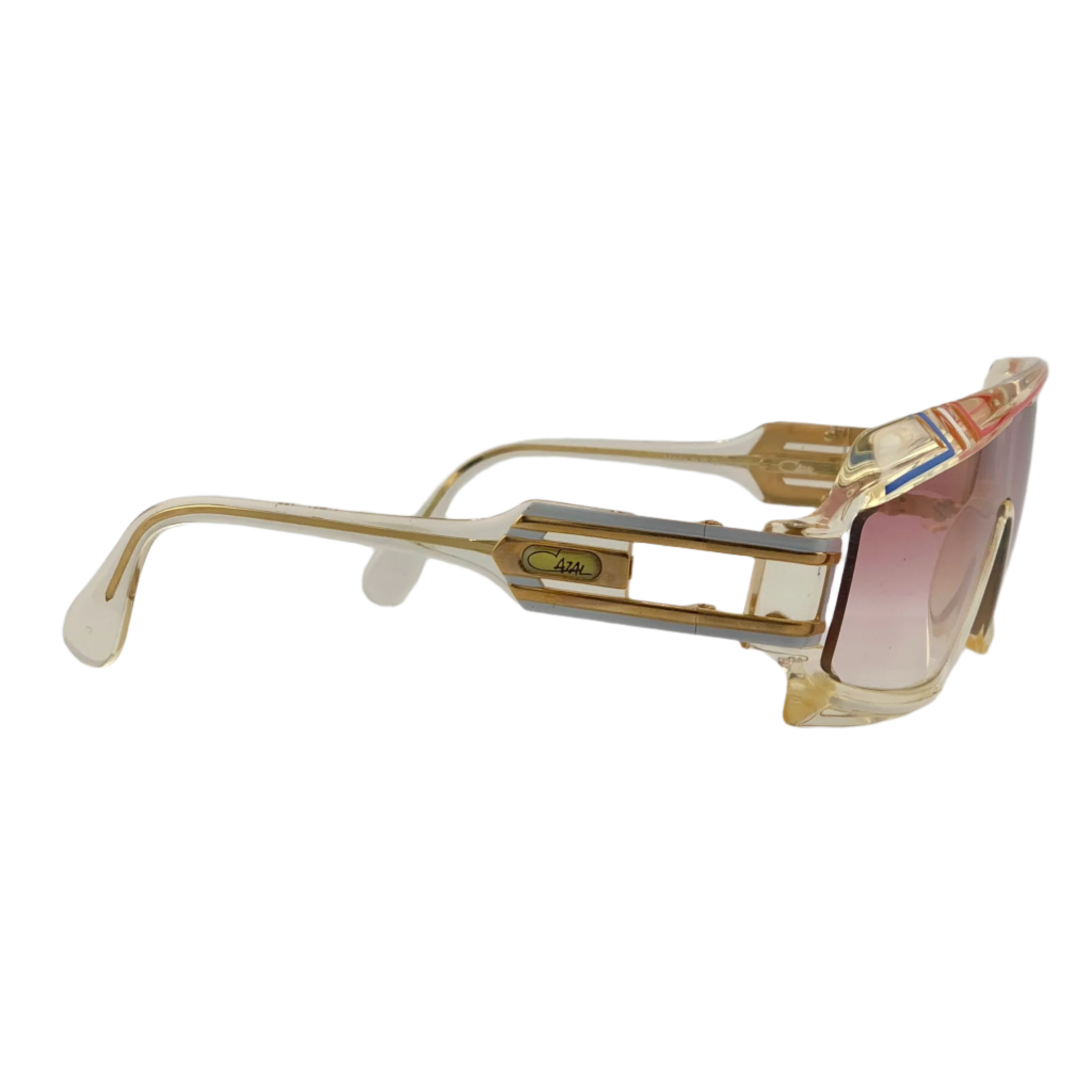 Vintage Cazal Flat Brow 858 sunglasses with Pink lens for Men and Women