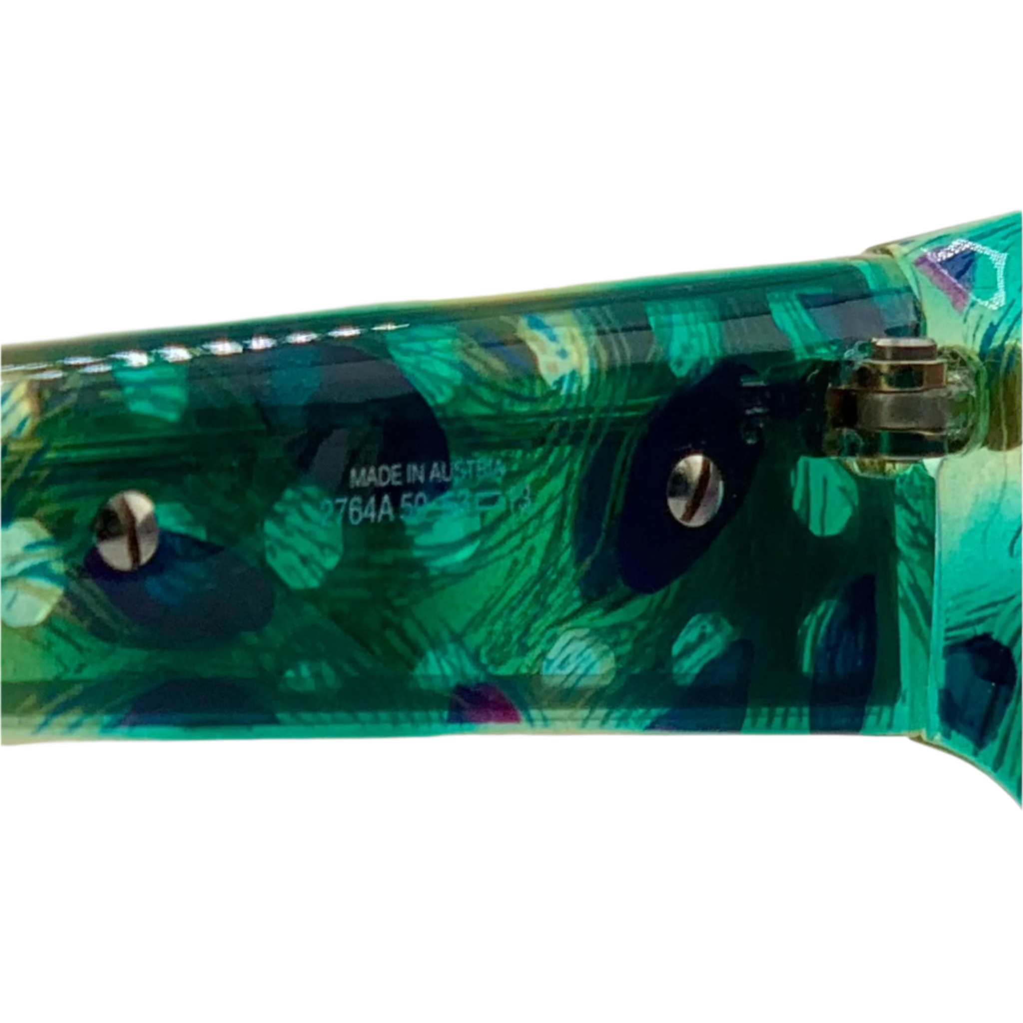 Superb condition, original vintage Christian Dior Cat Eye 2764A 59 sunglasses for women with green frame and purple grad lens, made in Austria