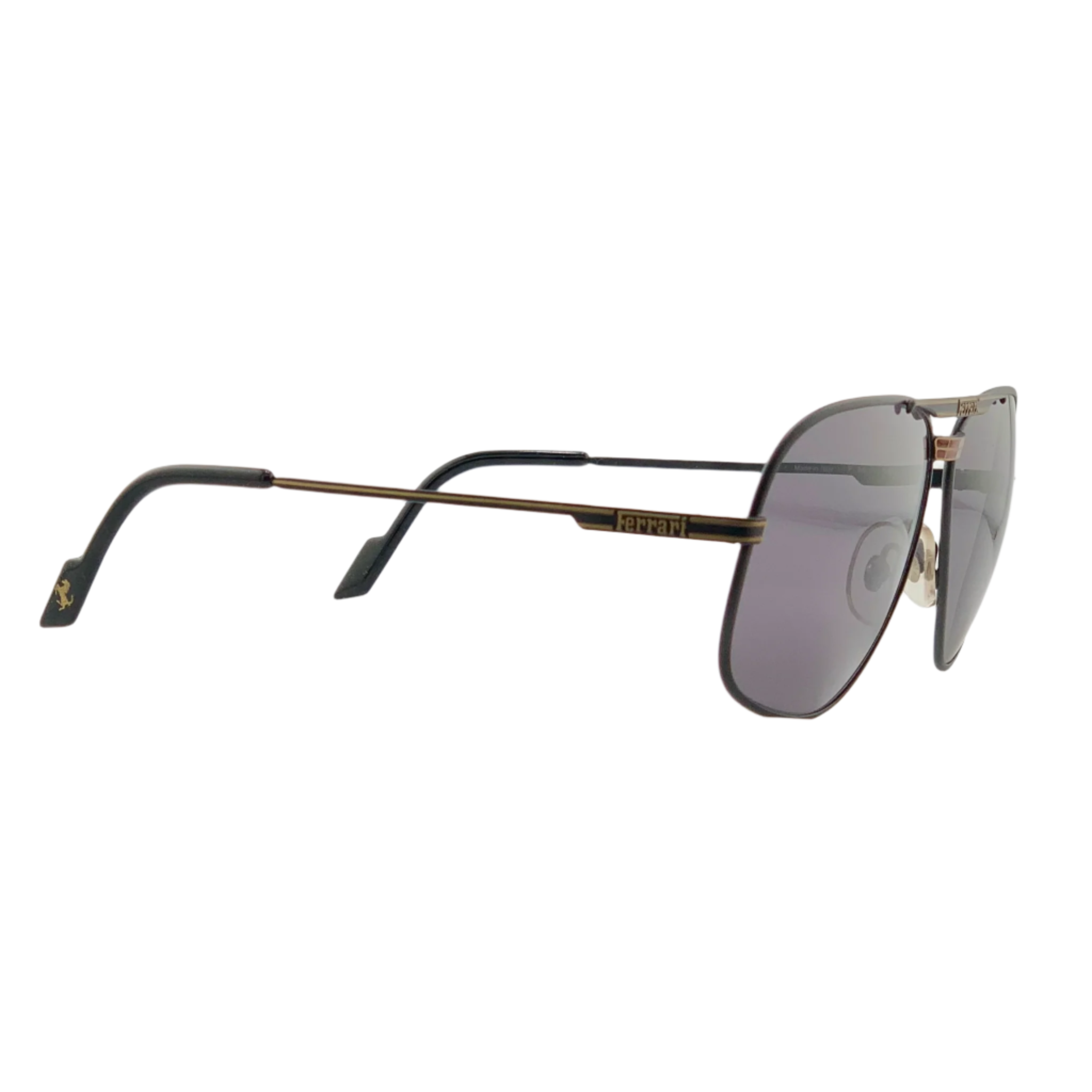 Sleek and stylish Ferrari Aviator F14 sunglasses with mirrored lenses