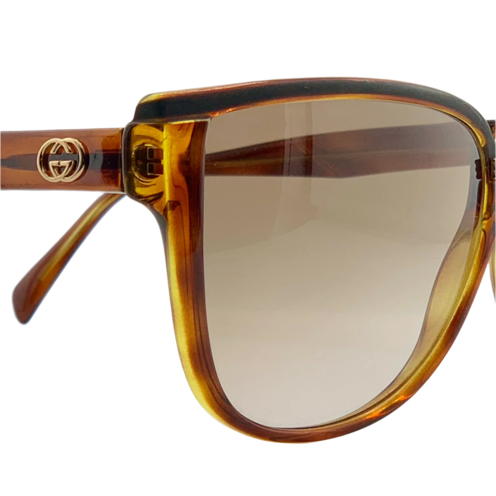 Vintage Gucci Round 1312/S E brown frame and brown lens sunglasses for women, made in Italy and in superb condition, never before worn or sold, authentic and original