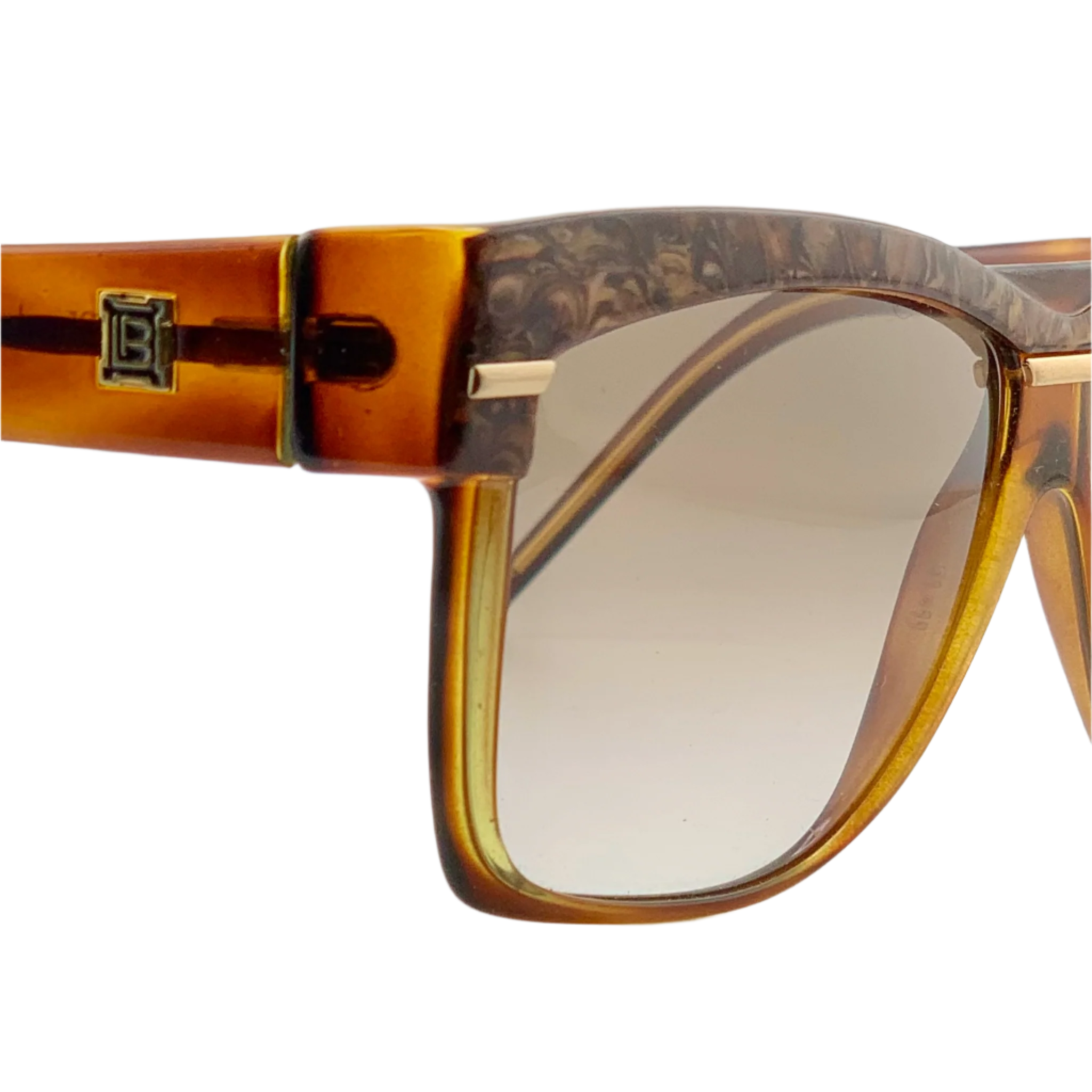 Vintage Brown Laura Biagiotti Square P40/S Sunglasses for Men and Women