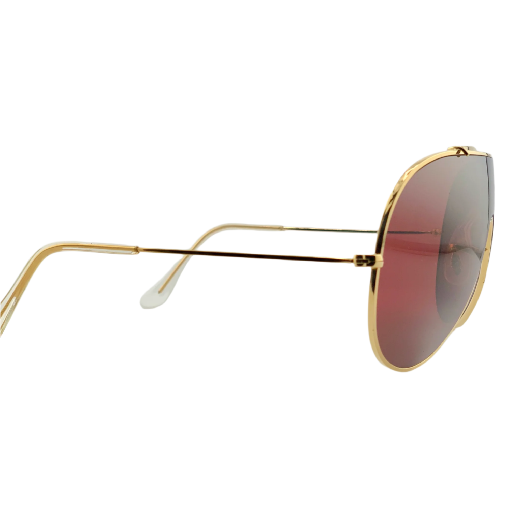 Vintage Wings Visor by Bausch and Lomb sunglasses for men and women, with a gold frame and pink lenses, made in Germany and in superb condition, never worn or sold