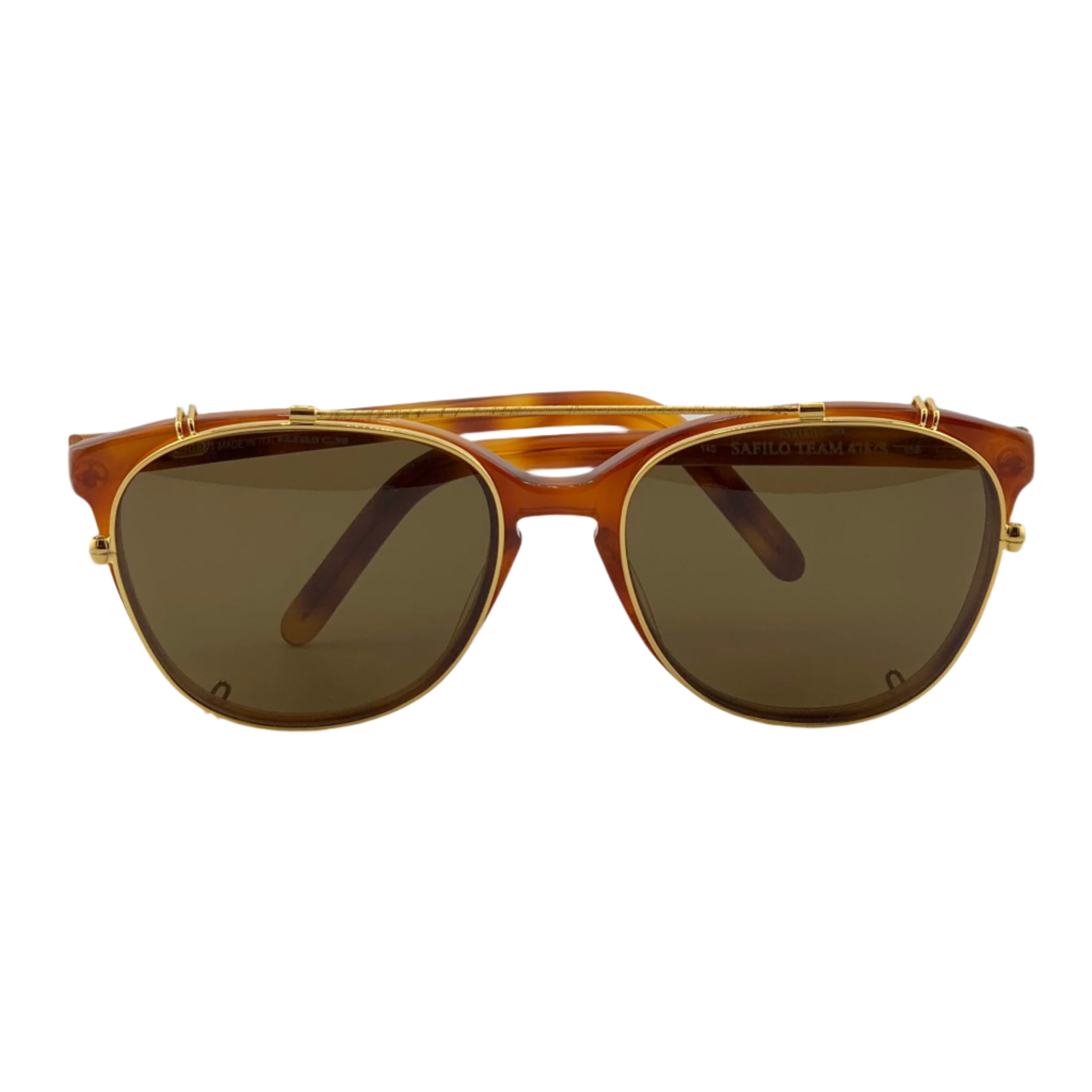Vintage Safilo round sunglasses made in Italy, never before worn or sold