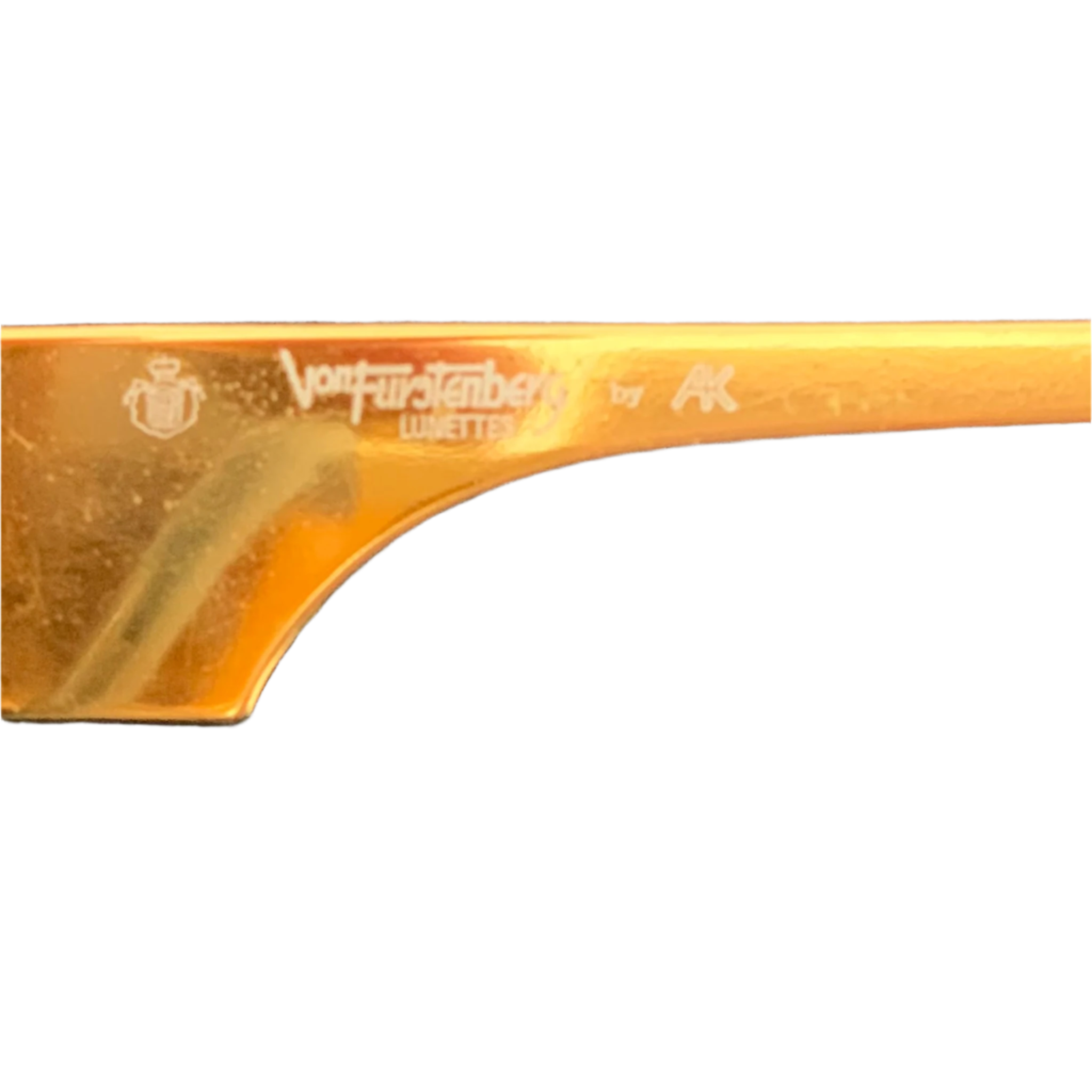Vintage Diane Von Furstenberg Square sunglasses in gold frame