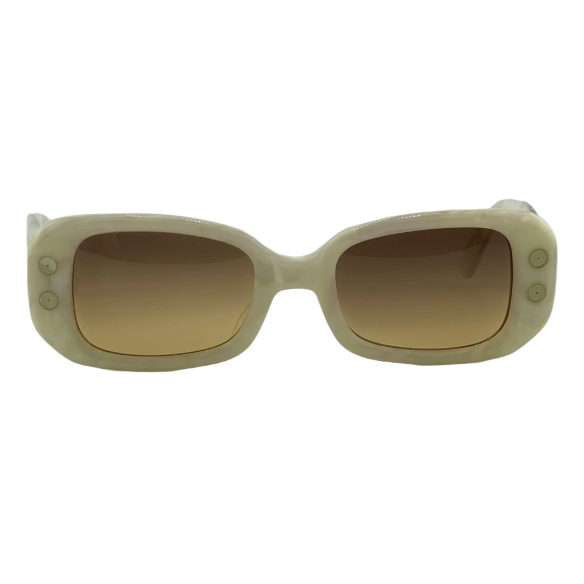 Vintage Jean Paul Gaultier rectangle sunglasses in cream for men and women