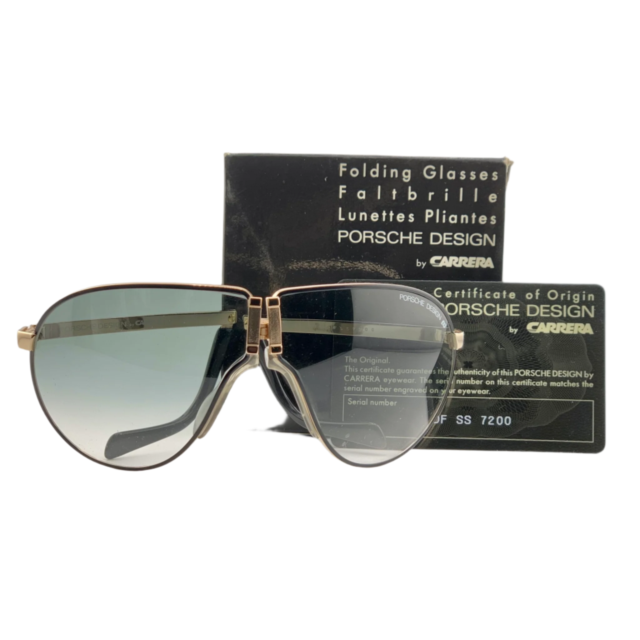 Black Porsche Aviator 5622 91 sunglasses with polarized lenses and gold accents