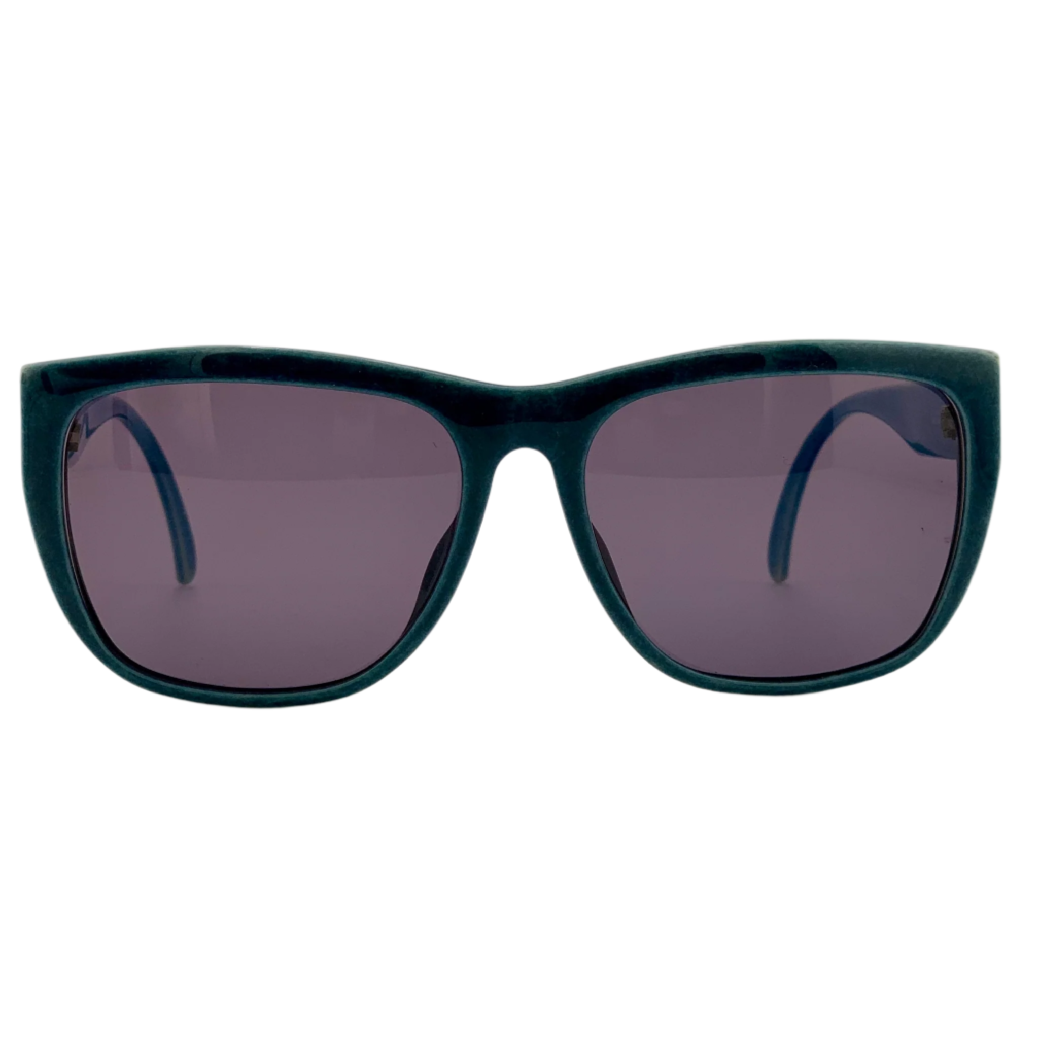 Vintage Terri Brogan Square 8680 50 sunglasses in blue frame and purple lens