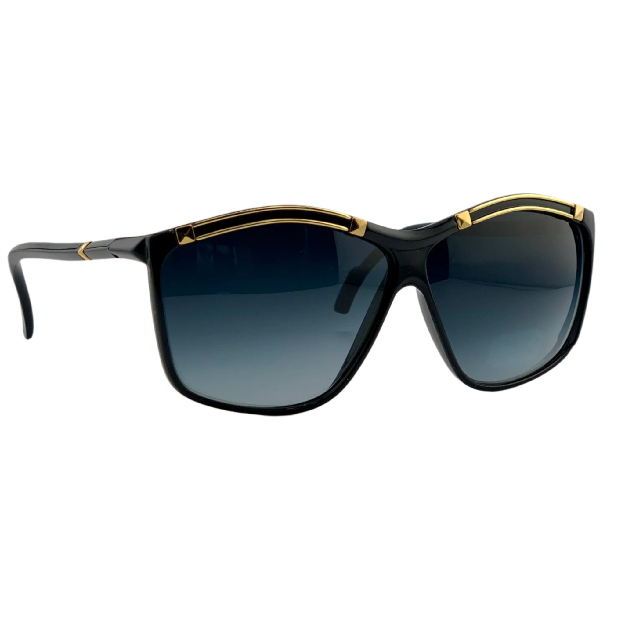 Black lens Leonard Square sunglasses made in France