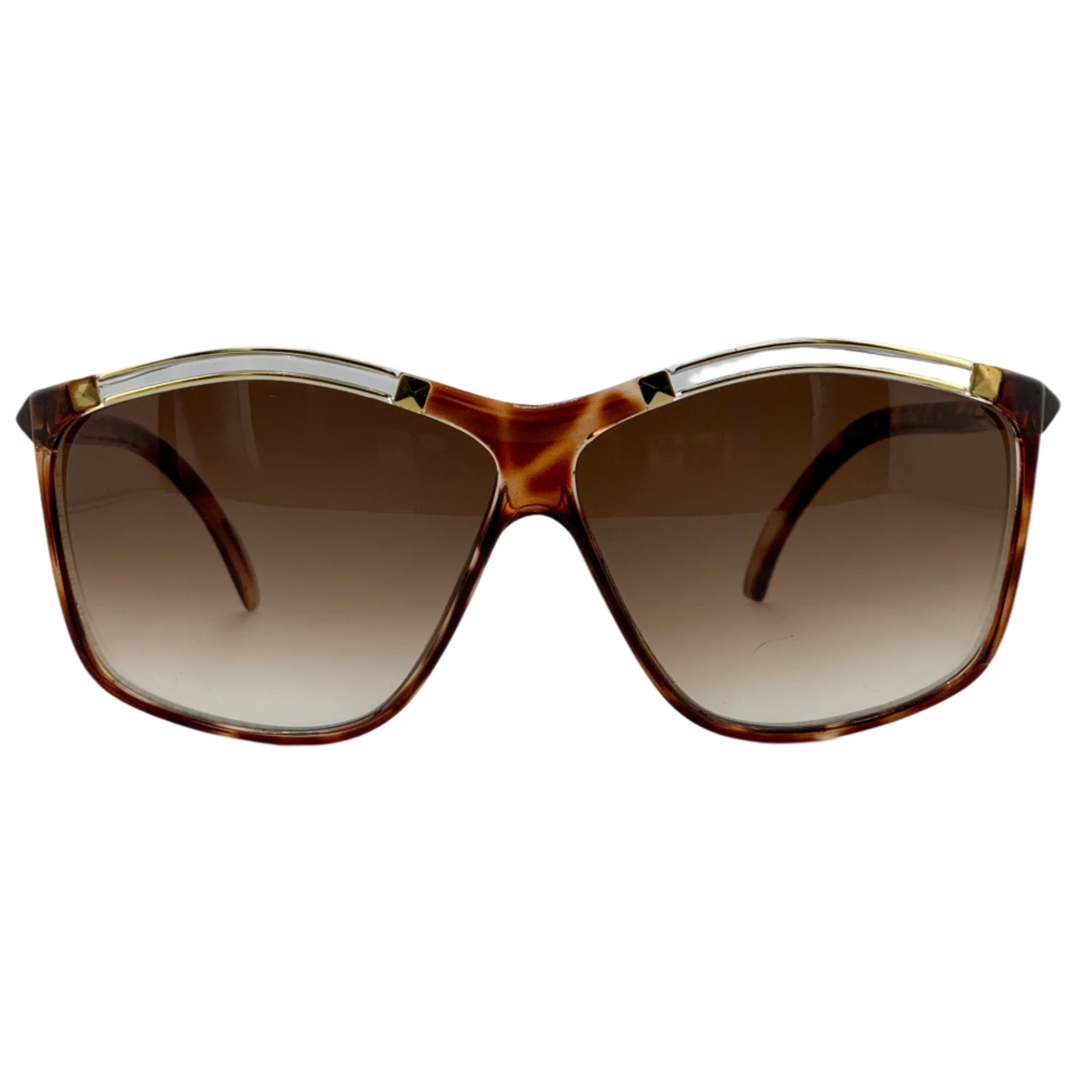 Vintage Leonard Square LE15 02 sunglasses for men and women in brown frame and lenses made in France