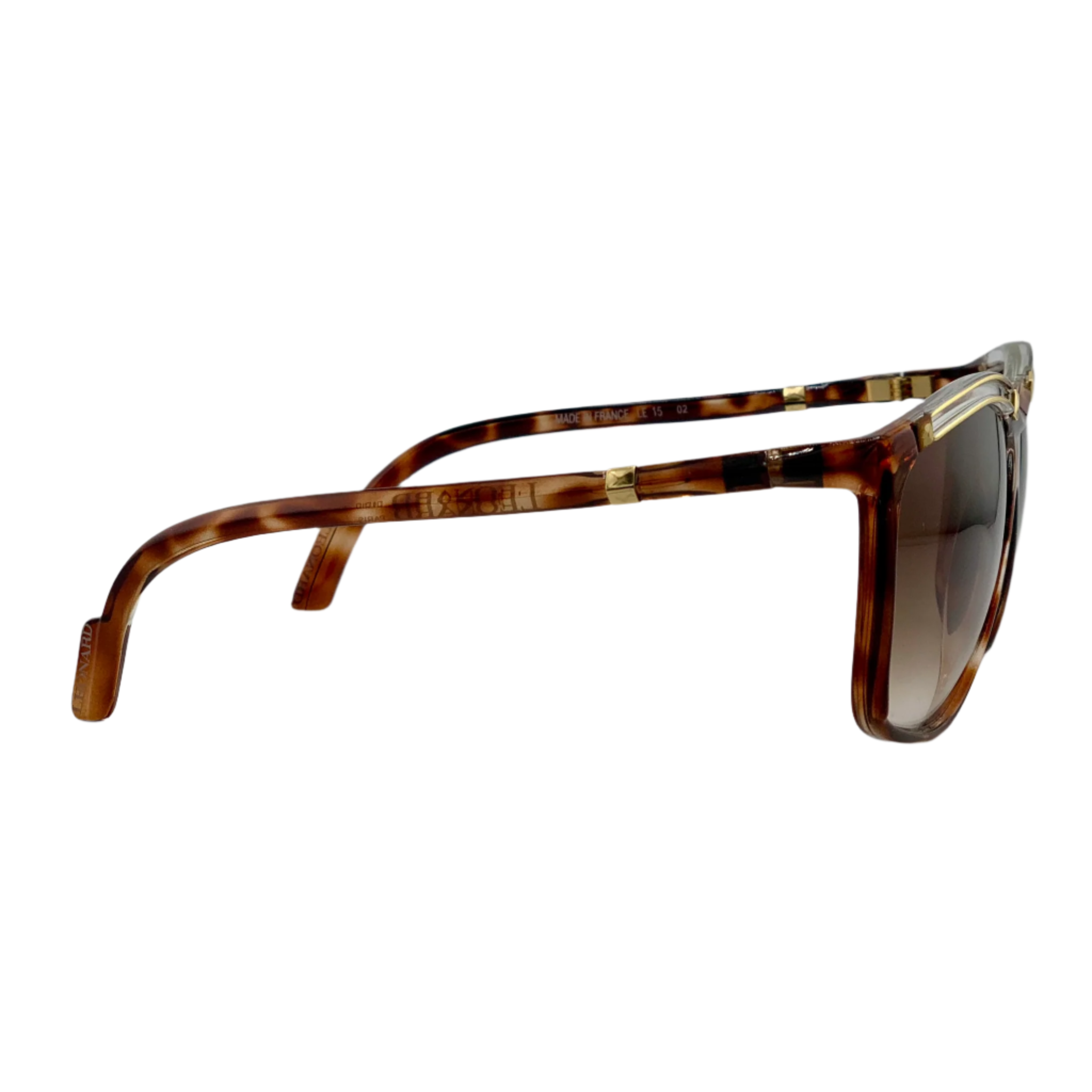 Leonard Square LE15 02 vintage sunglasses with brown frame and lenses, never worn or sold