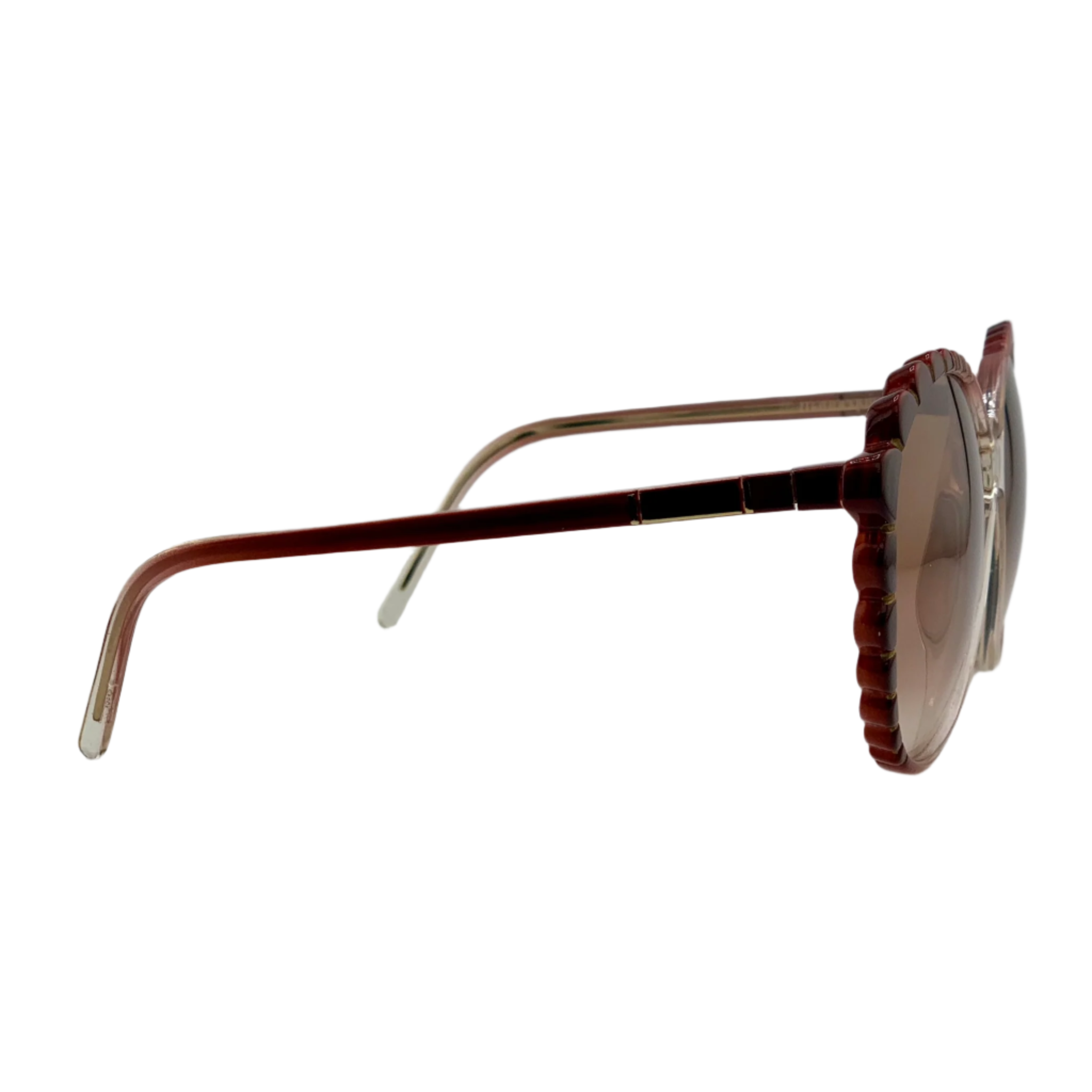 Original Vintage Brown/Clear Mannequin Round 7202 Sunglasses Made in France