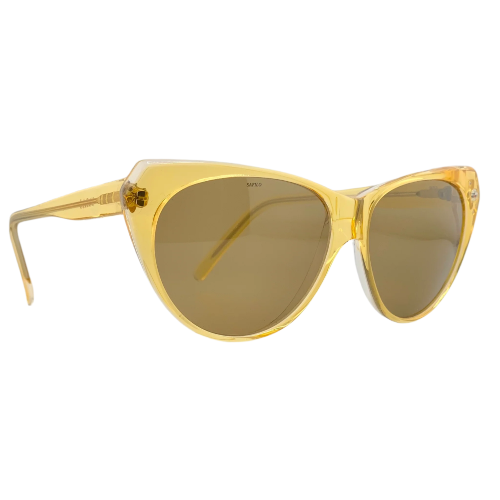 Black Safilo Cat Eye Euforia 5 sunglasses with gold detailing and gradient lenses
