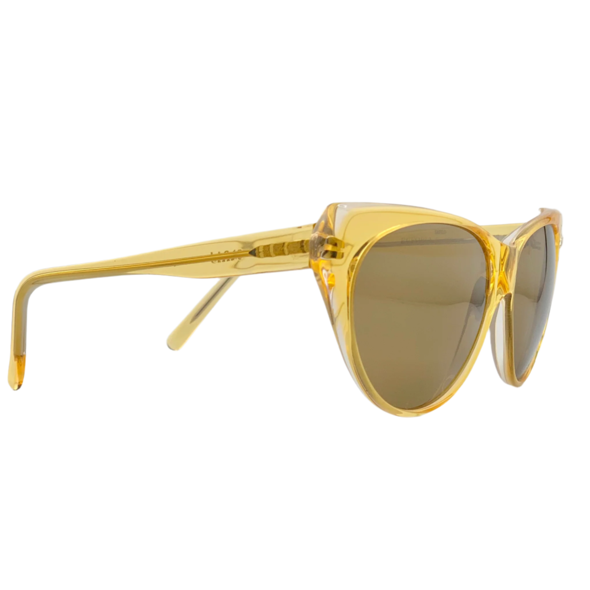 Sophisticated black cat eye sunglasses with gold detailing and Euphoria 5 lenses