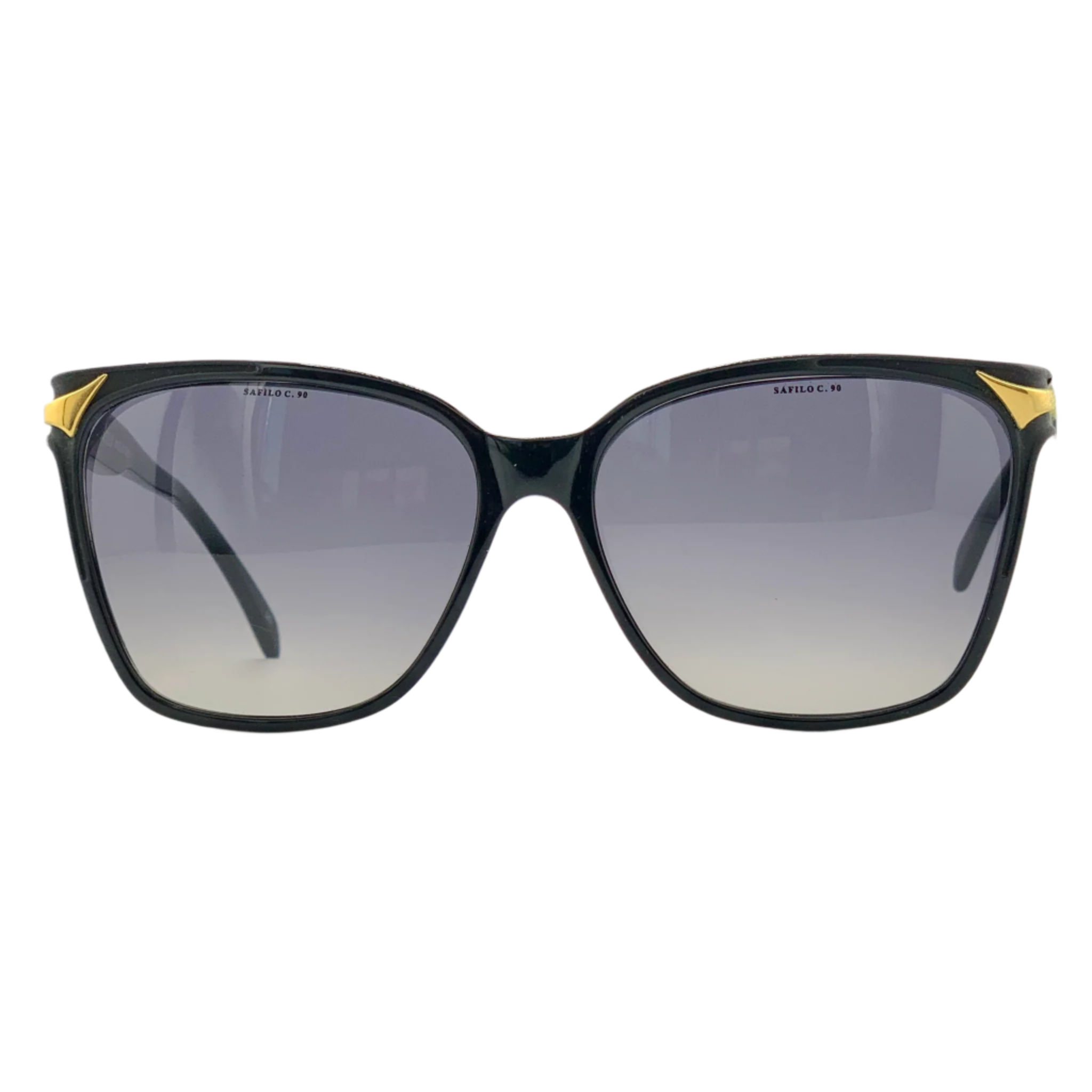 Safilo Square Contempora 845 eyeglasses in black with sleek, modern design