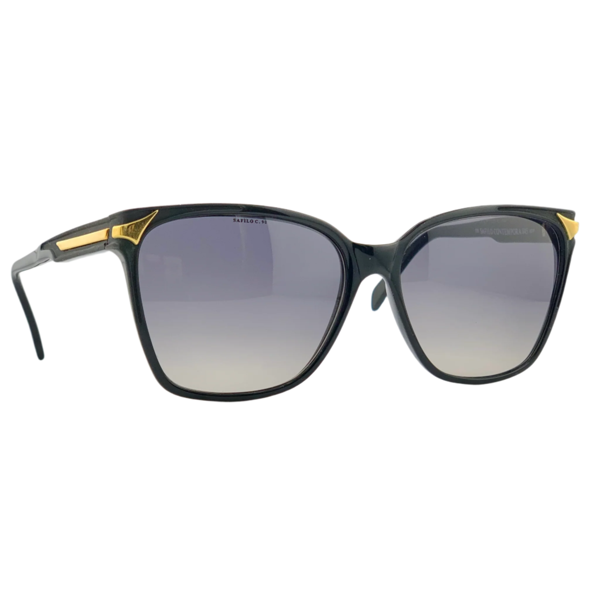 Safilo Square Contempora 845 eyeglasses with tortoiseshell frames and clear lenses