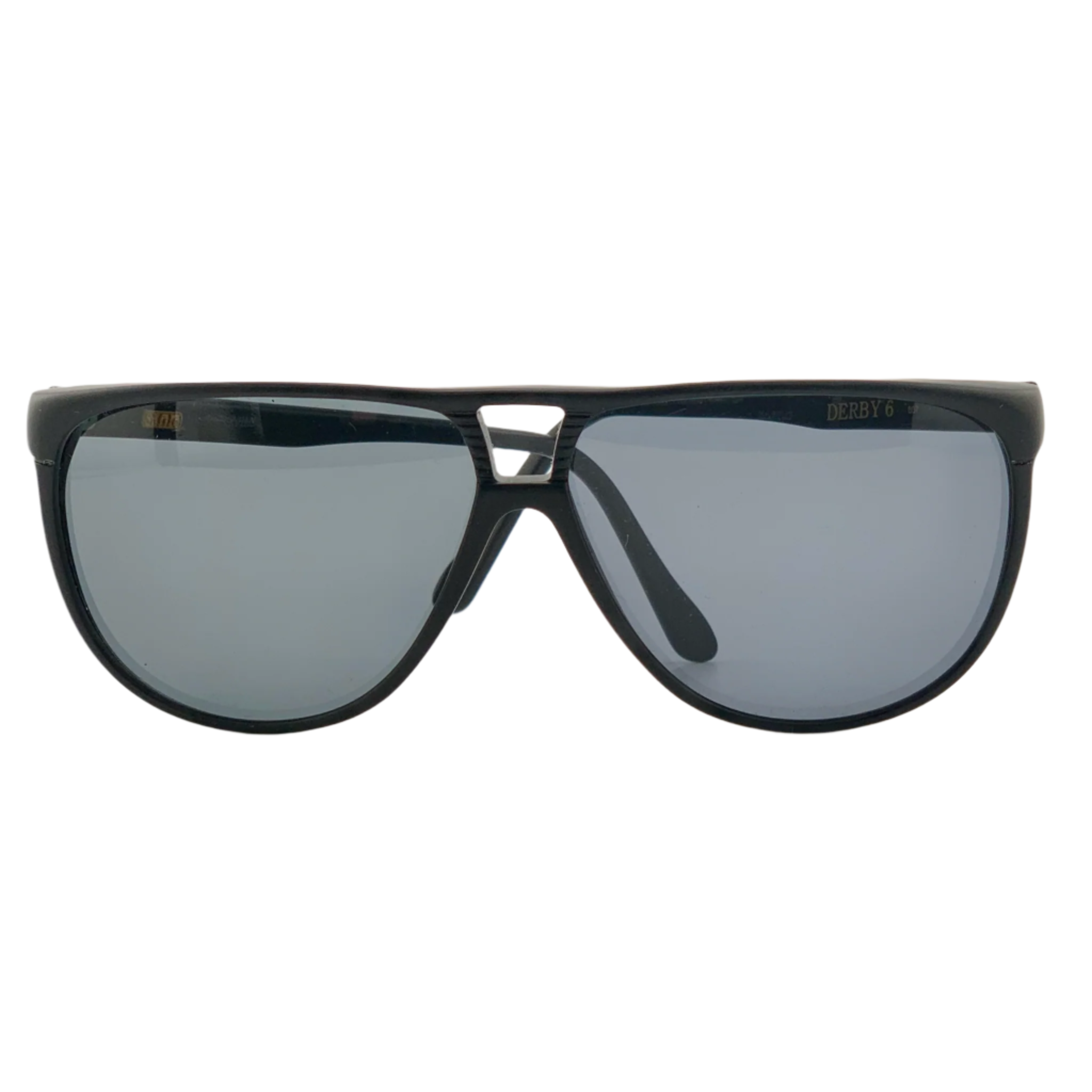 Safilo Aviator Derby 6 sunglasses, made in Italy with black frame and grey lens