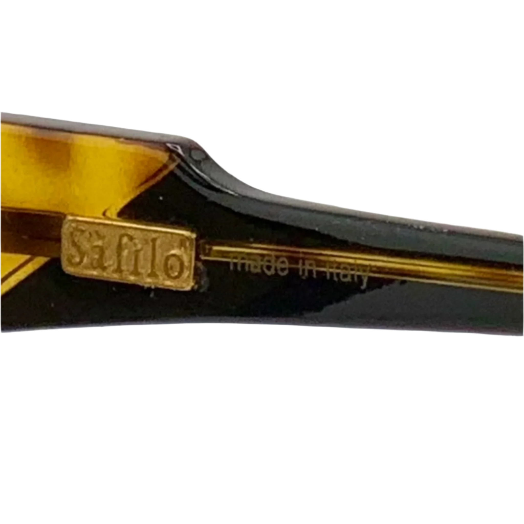 Safilo Square Sentieri/1 Eyeglasses Black Acetate Frame with Clear Lenses