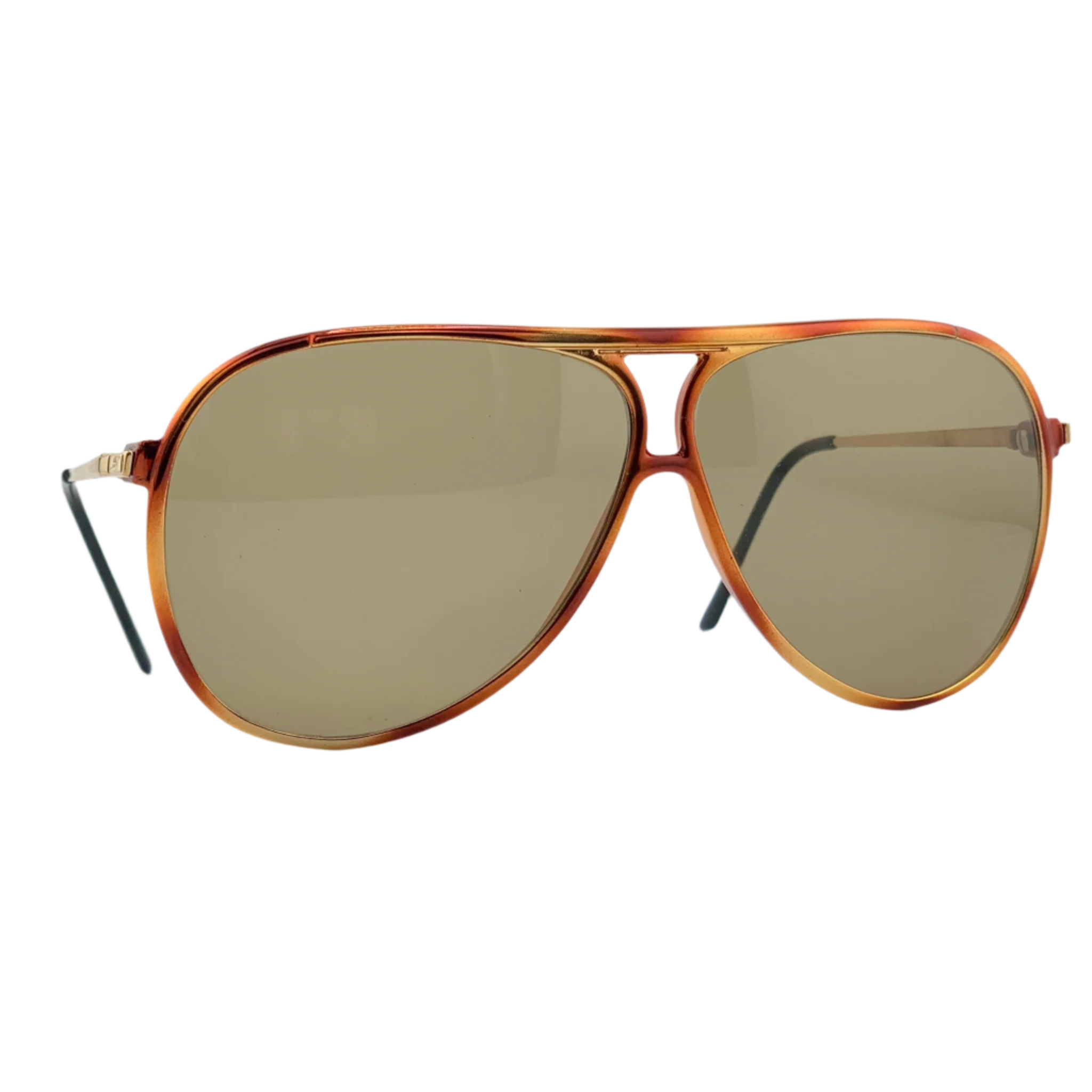 Safilo Aviator GP 68V Sunglasses with Gold Frame and Green Polarized Lenses