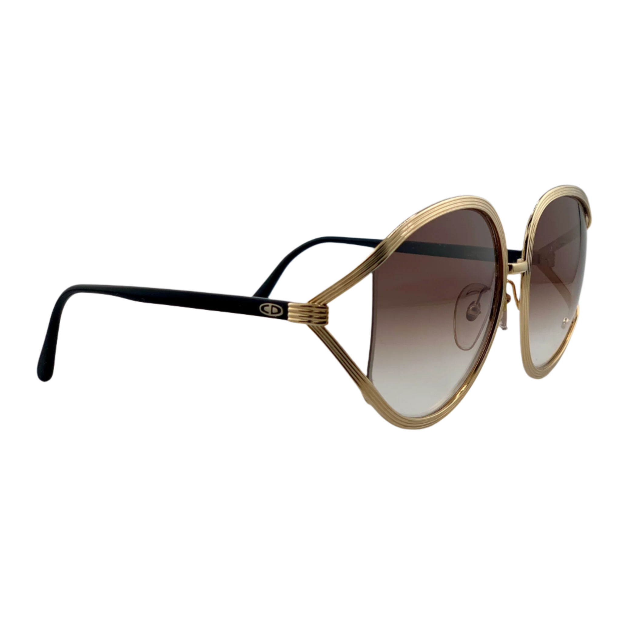Gold frame with brown lenses made in Austria