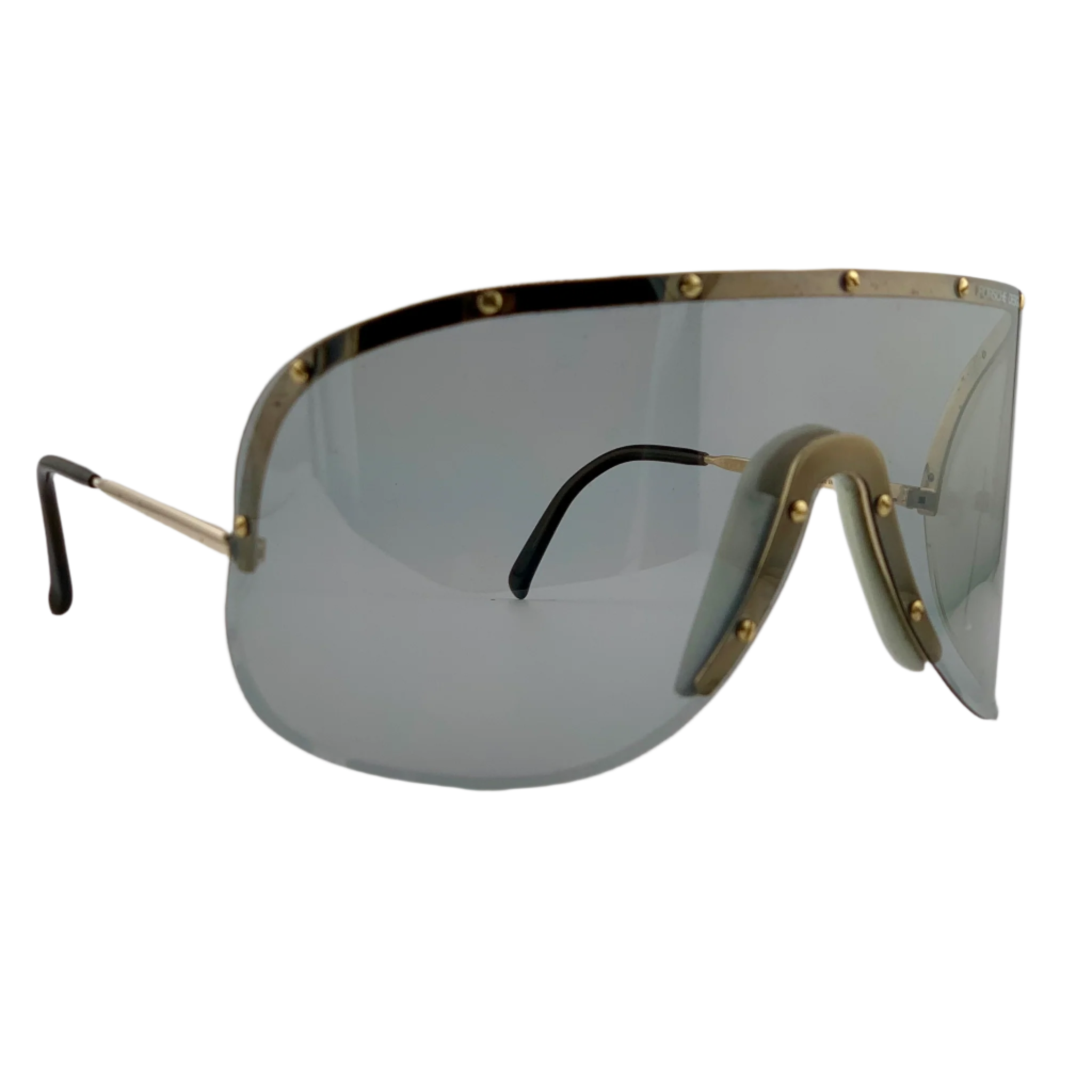 Gold frame with grey lenses made in Austria