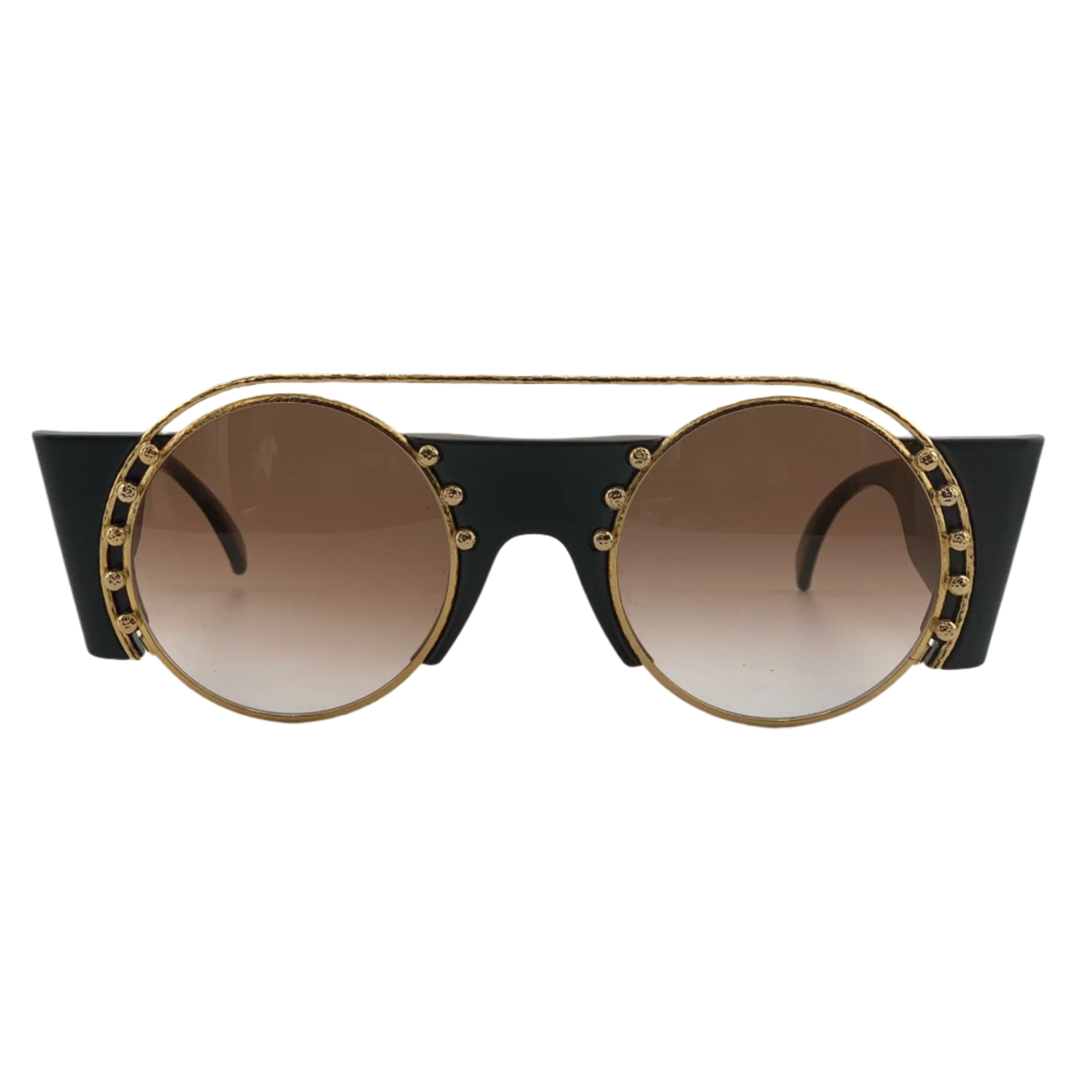 Paloma Picasso Round 3729 90 sunglasses with black frame and round lenses