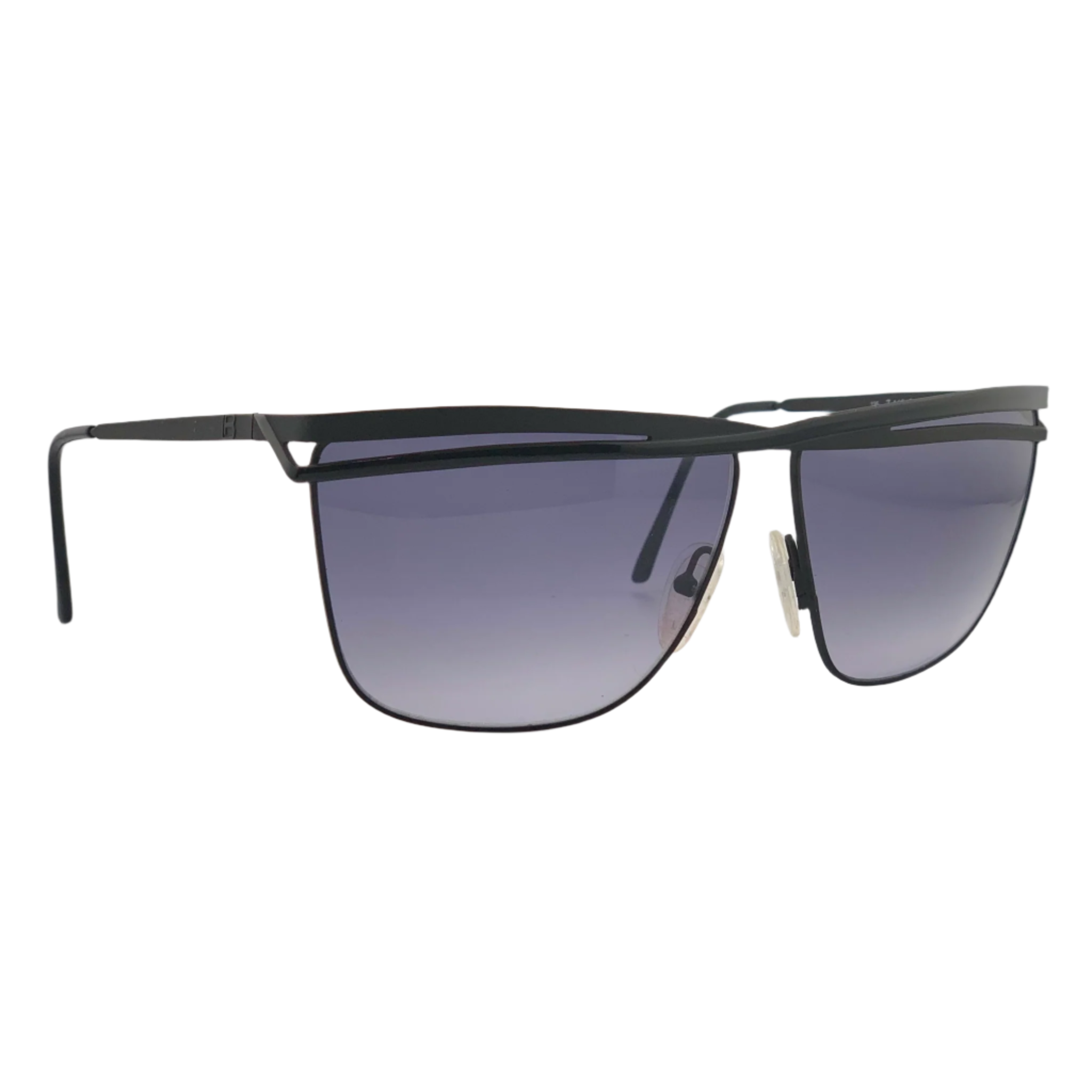 Black square sunglasses with gold details by Laura Biagiotti