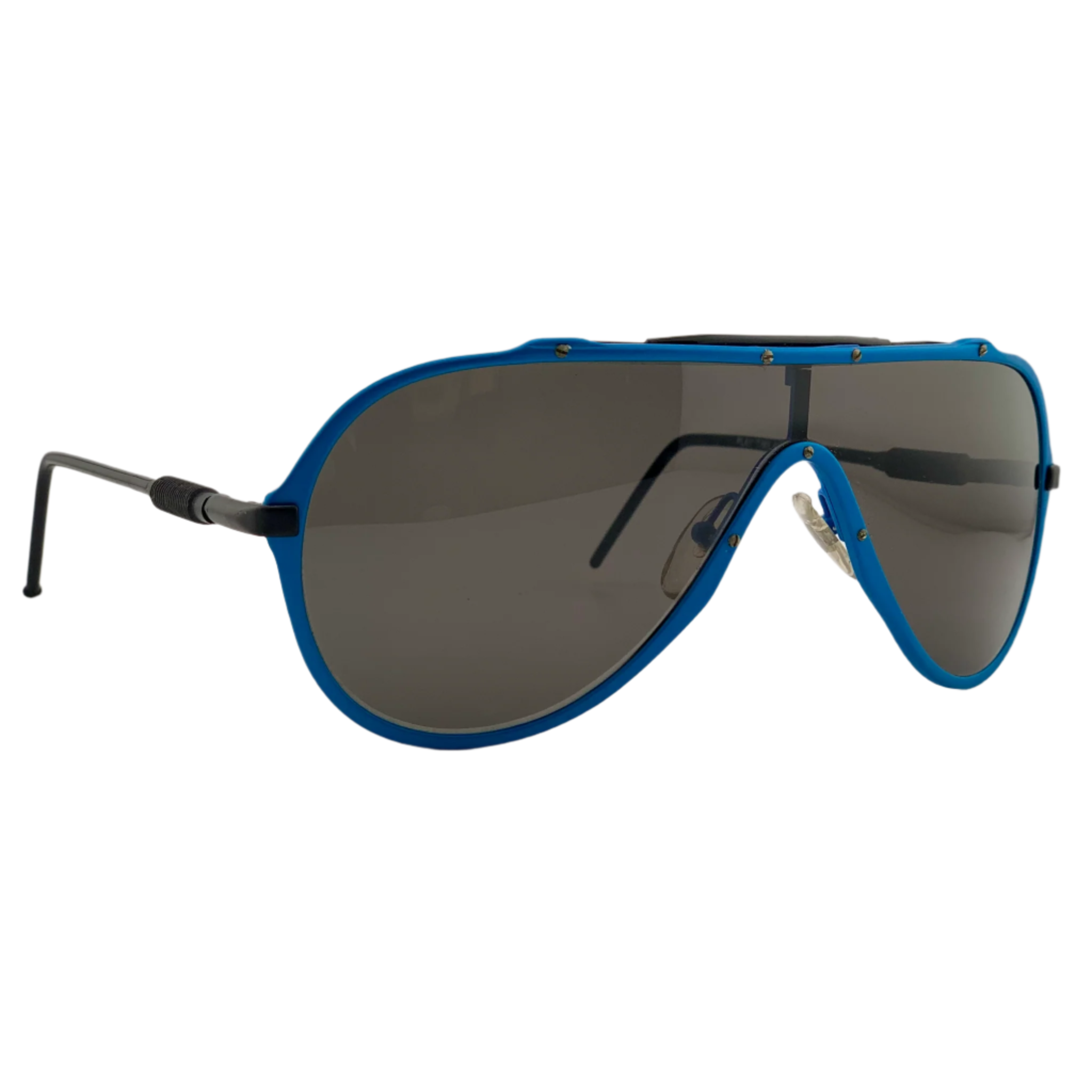 Grey lens Vintage Metal Vista Visor sunglasses made in Italy